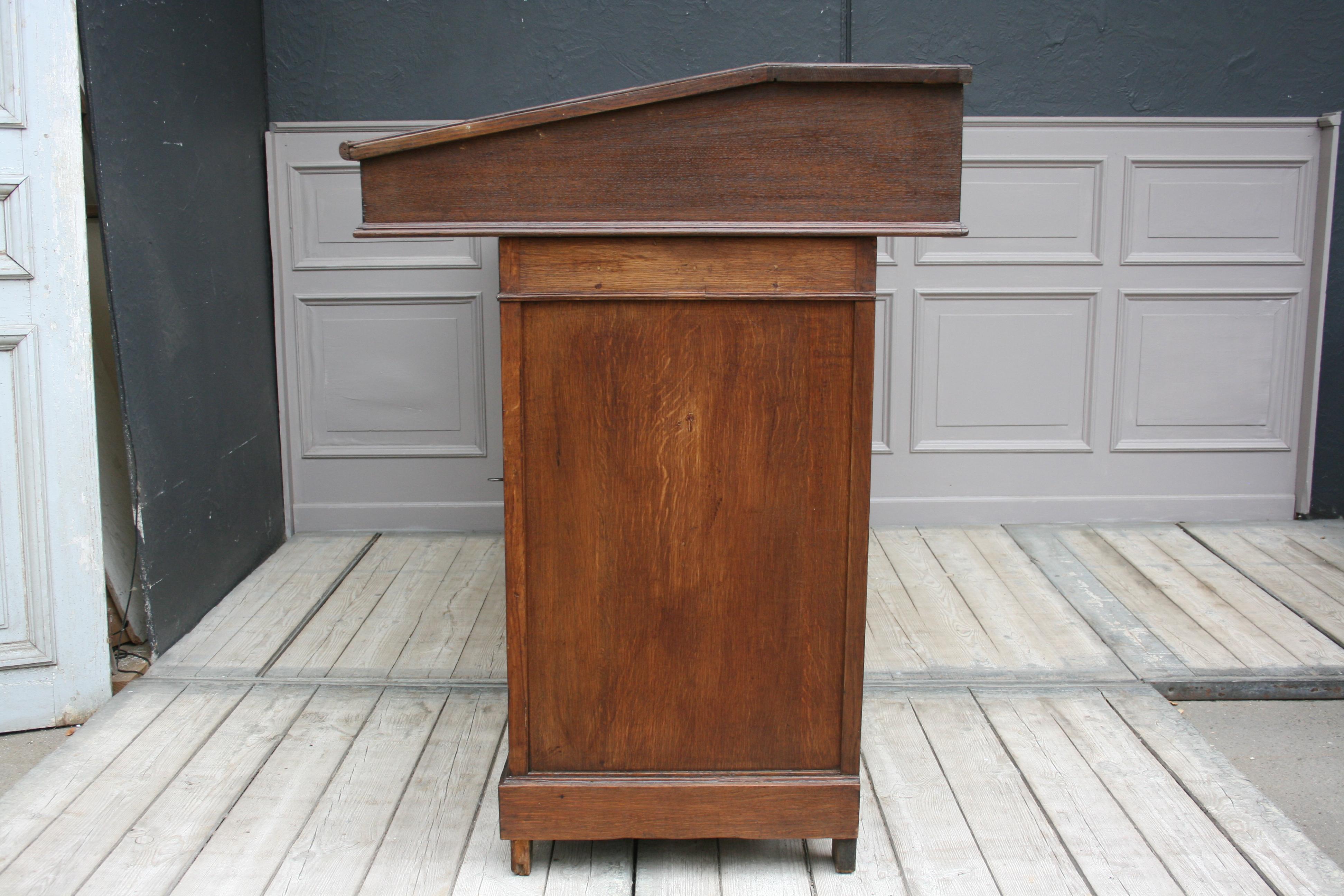 Large Antique Factory Office Lectern, High Desk, France, circa 1880 10