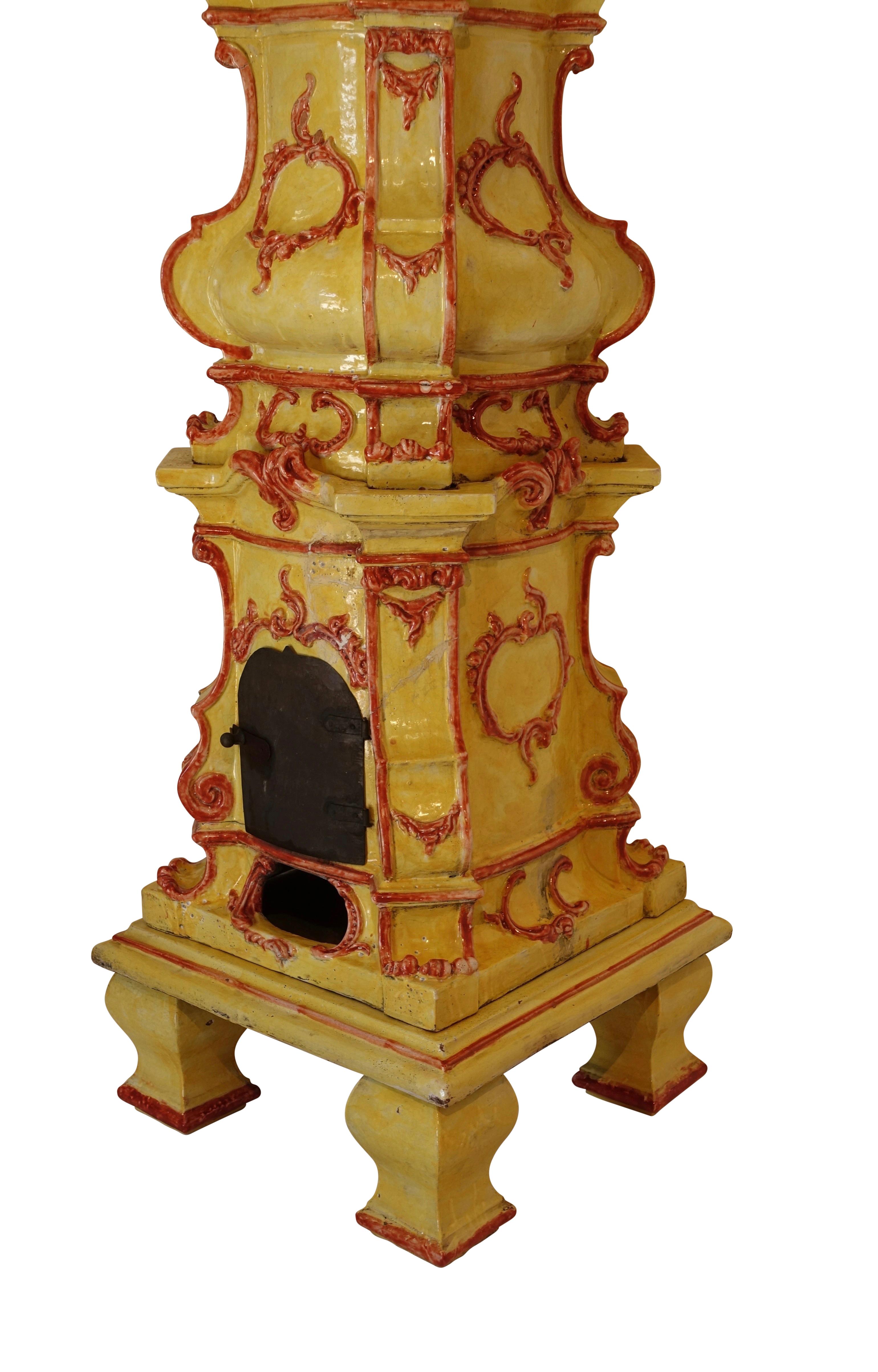 Large Antique Faience Stove, European, 19th Century In Good Condition In San Francisco, CA