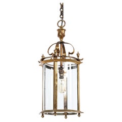 Large Antique Faraday & Son Glazed Brass Porch Hall Lantern Light Lamp. C.1920