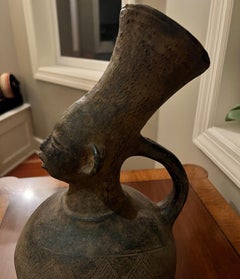 Large Antique Figurative African Mangbetu Peoples Anthropomorphic Vessel