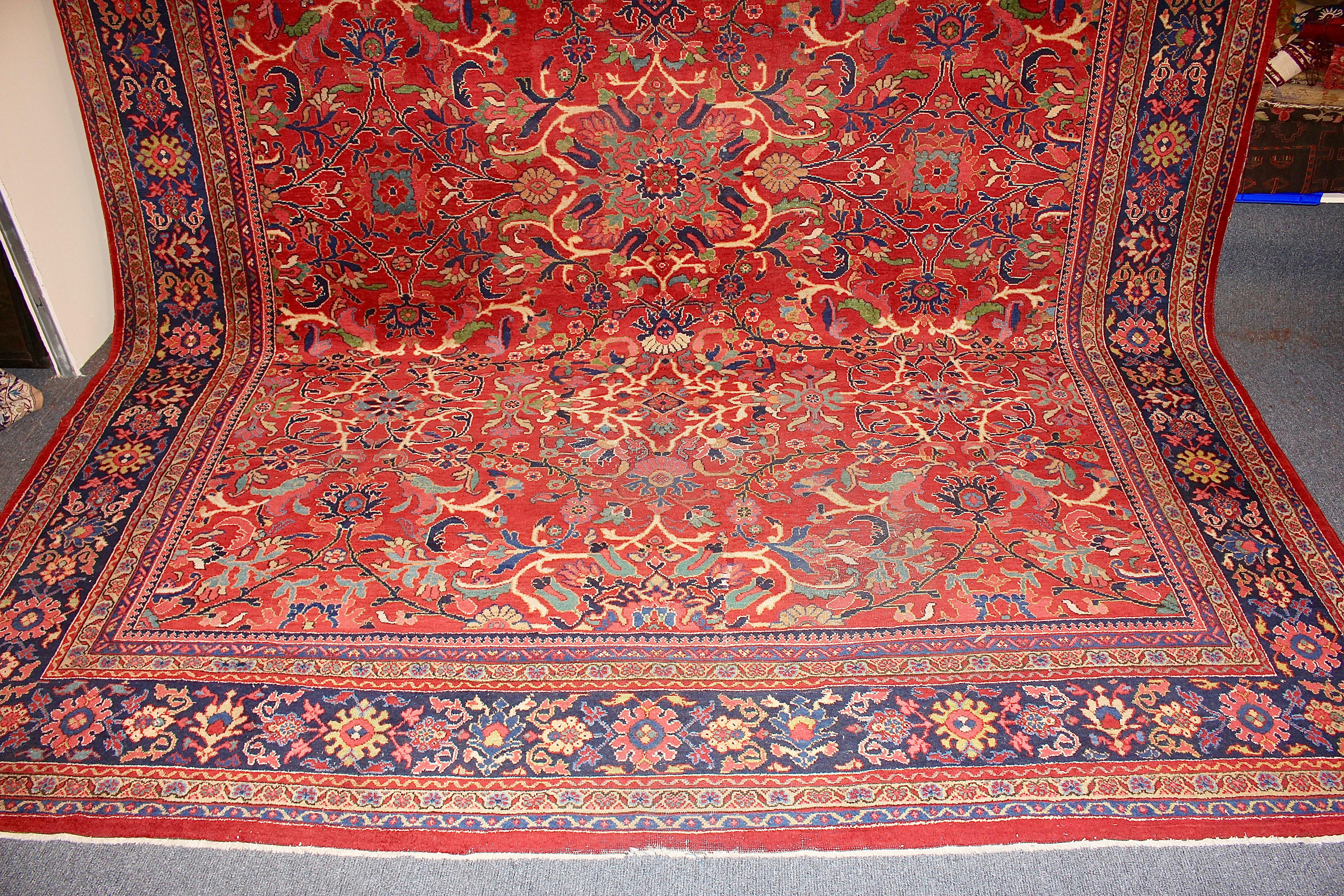Hand-Knotted Large Antique, Fine Orient Rug, Carpet, Hand Knotted For Sale