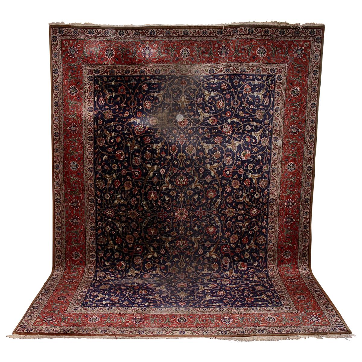 Large, Antique fine Orient Rug, Carpet, Hand Knotted For Sale