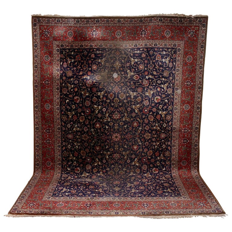Large, Antique fine Orient Rug, Carpet, Hand Knotted For Sale at 1stDibs