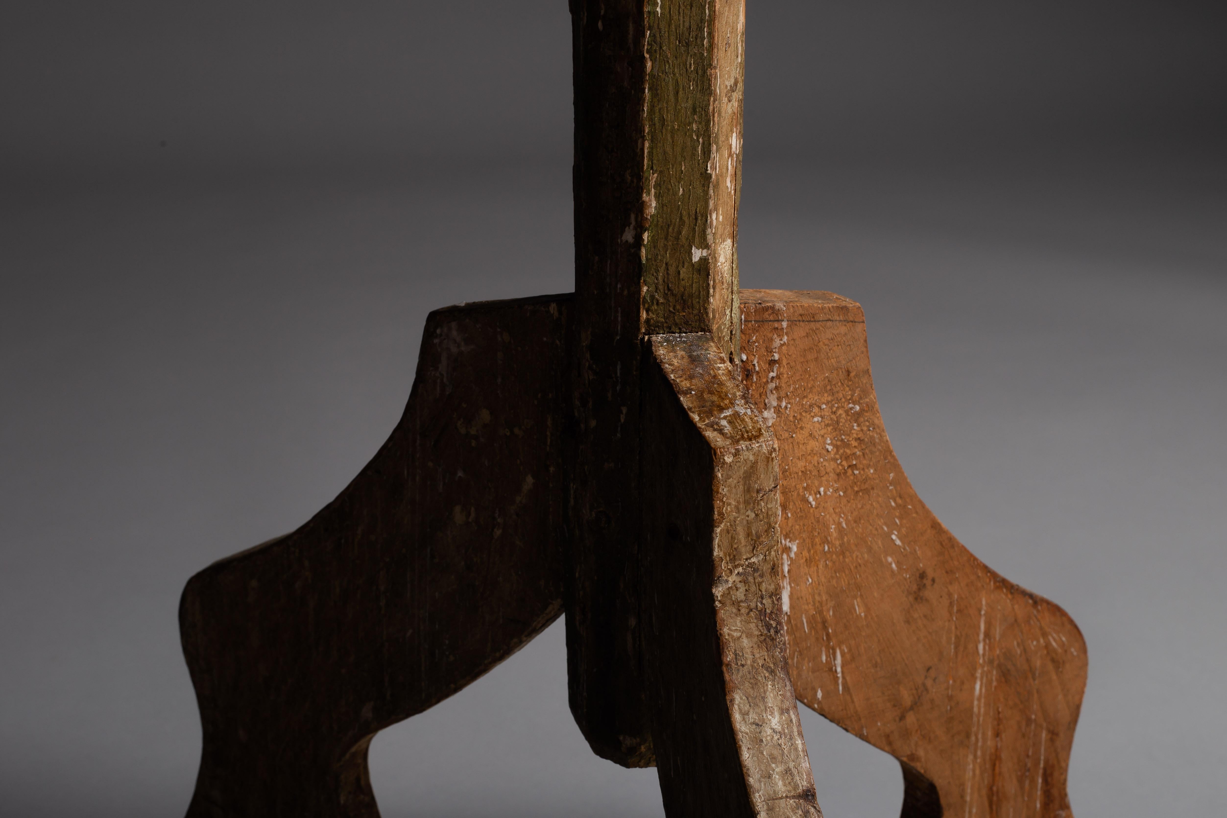Gran candelabro antiguo finlandés de madera del siglo XIX en venta 5