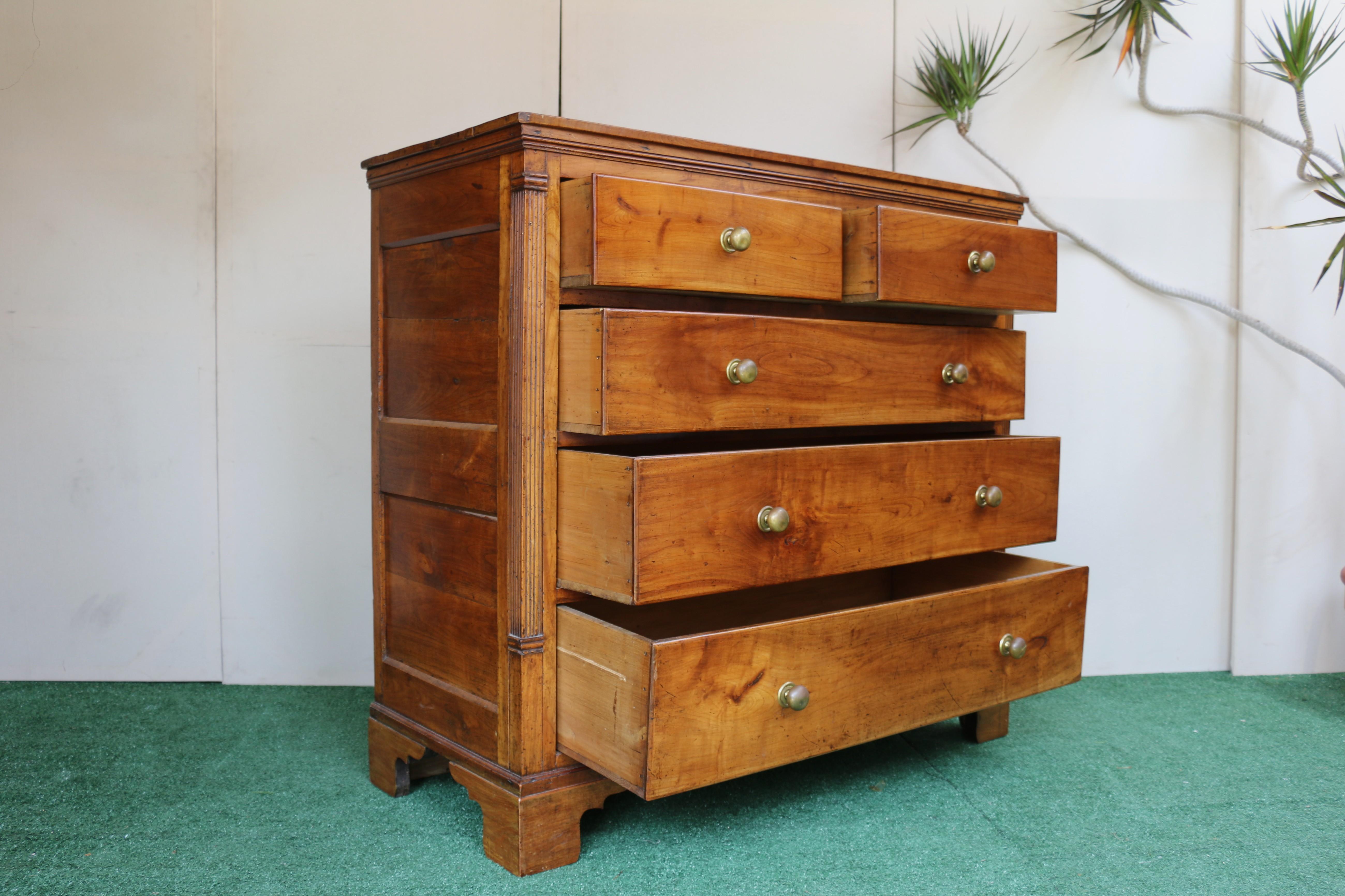 French Provincial Large Antique Five Drawers Chest For Sale