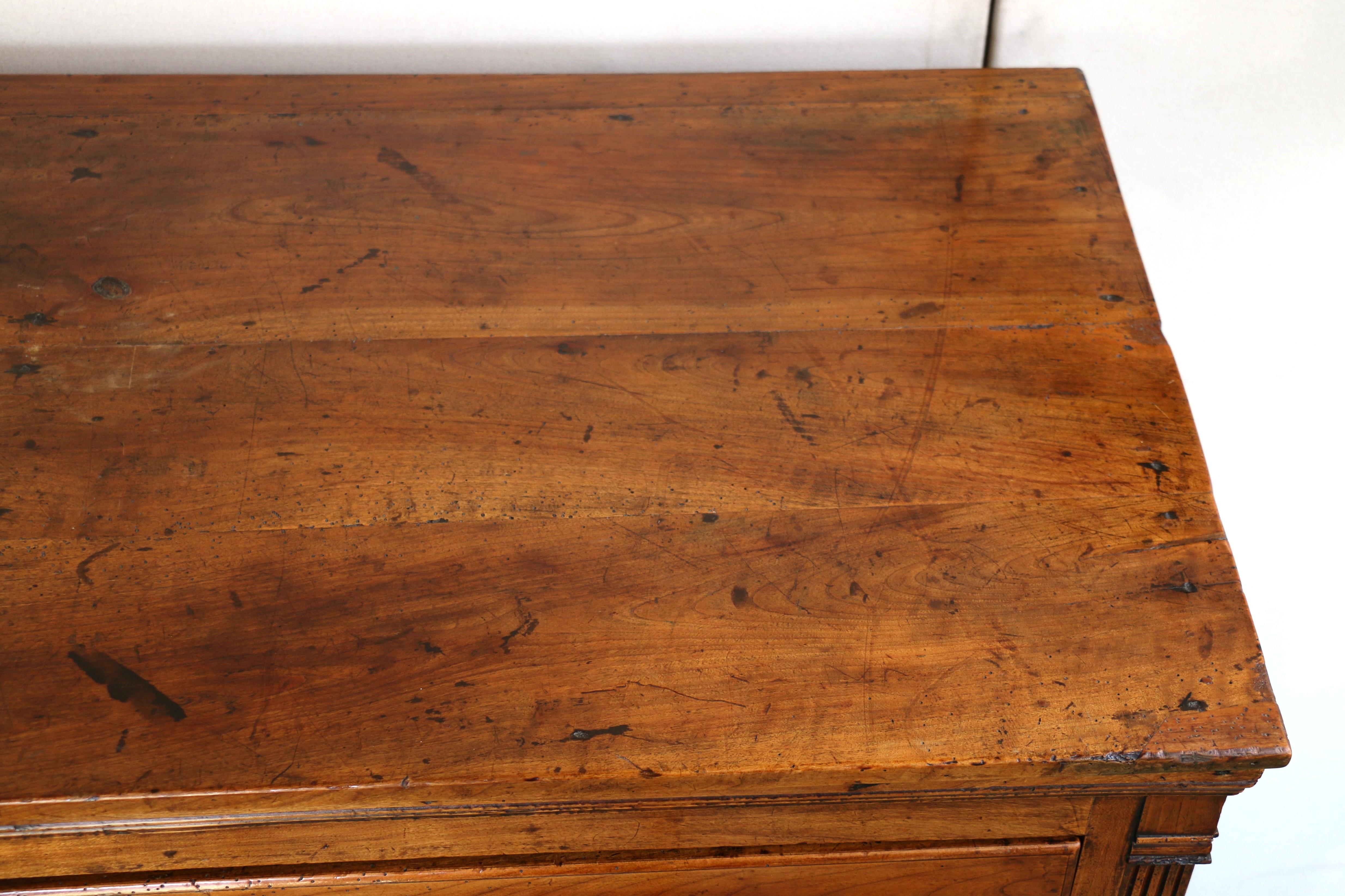 Fruitwood Large Antique Five Drawers Chest For Sale