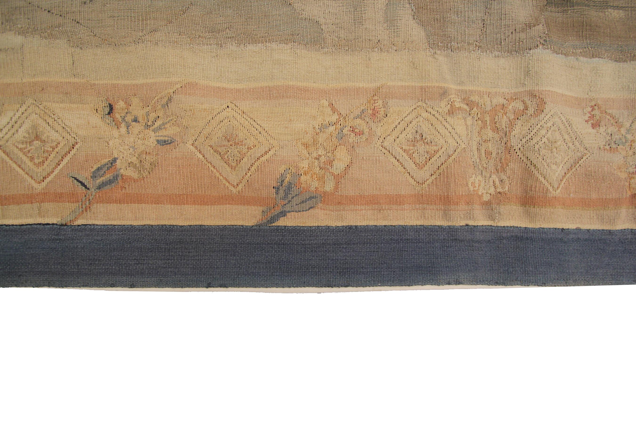 Large Antique Flemish Tapestry 18th Century Tapestry Wool & Silk 2