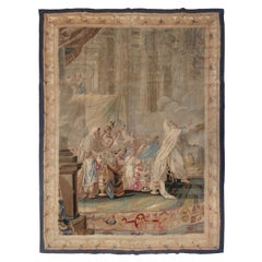Large Antique Flemish Tapestry 18th Century Tapestry Wool & Silk