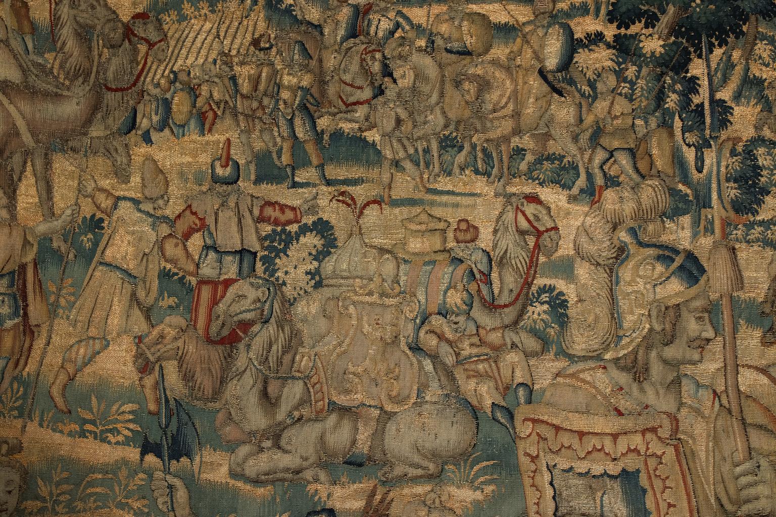 Large Antique Flemish Tapestry For Sale 3