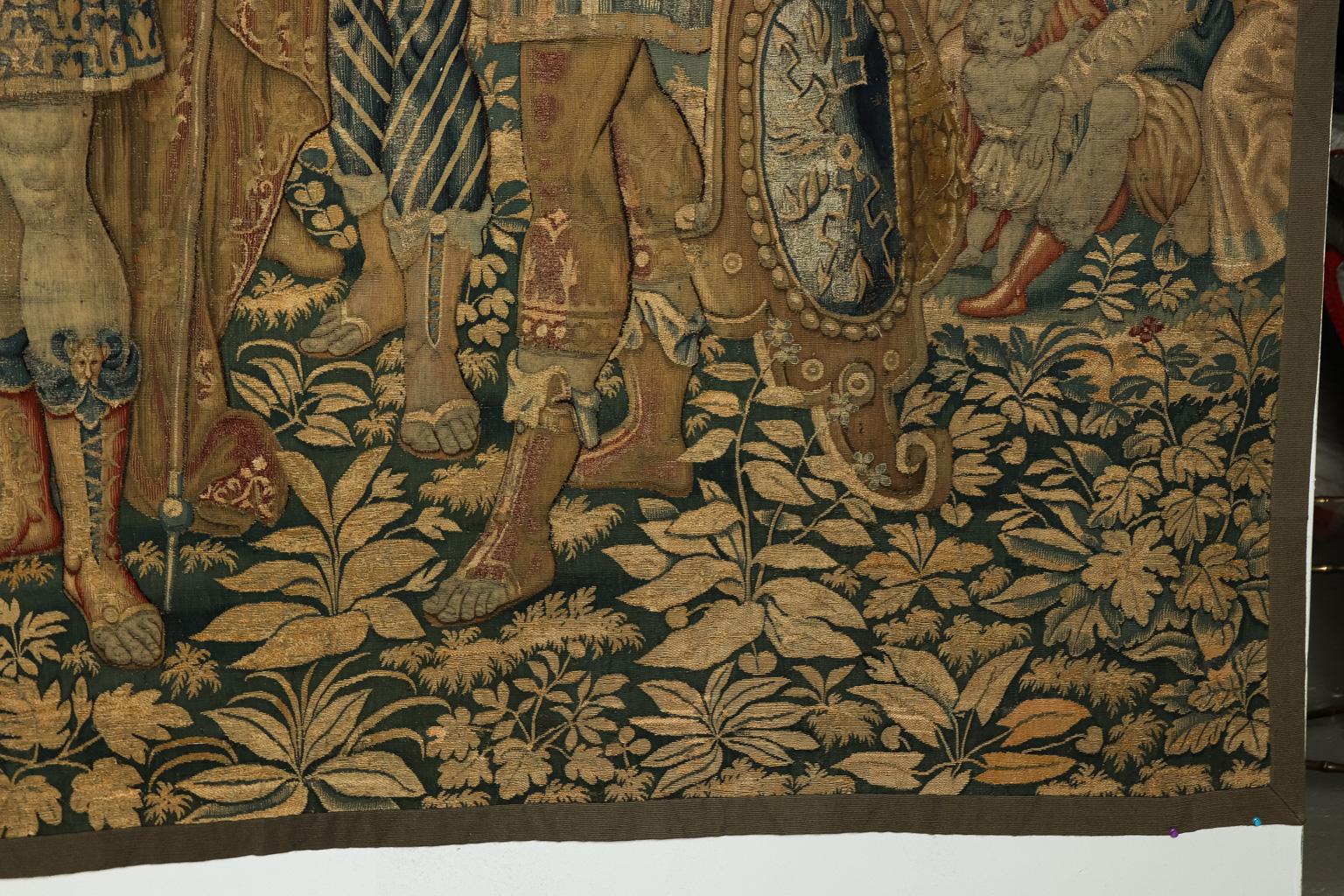 Large Antique Flemish Tapestry In Good Condition For Sale In Stamford, CT