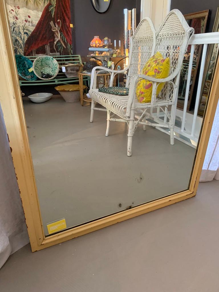 French Large Antique Floor Mirror For Sale