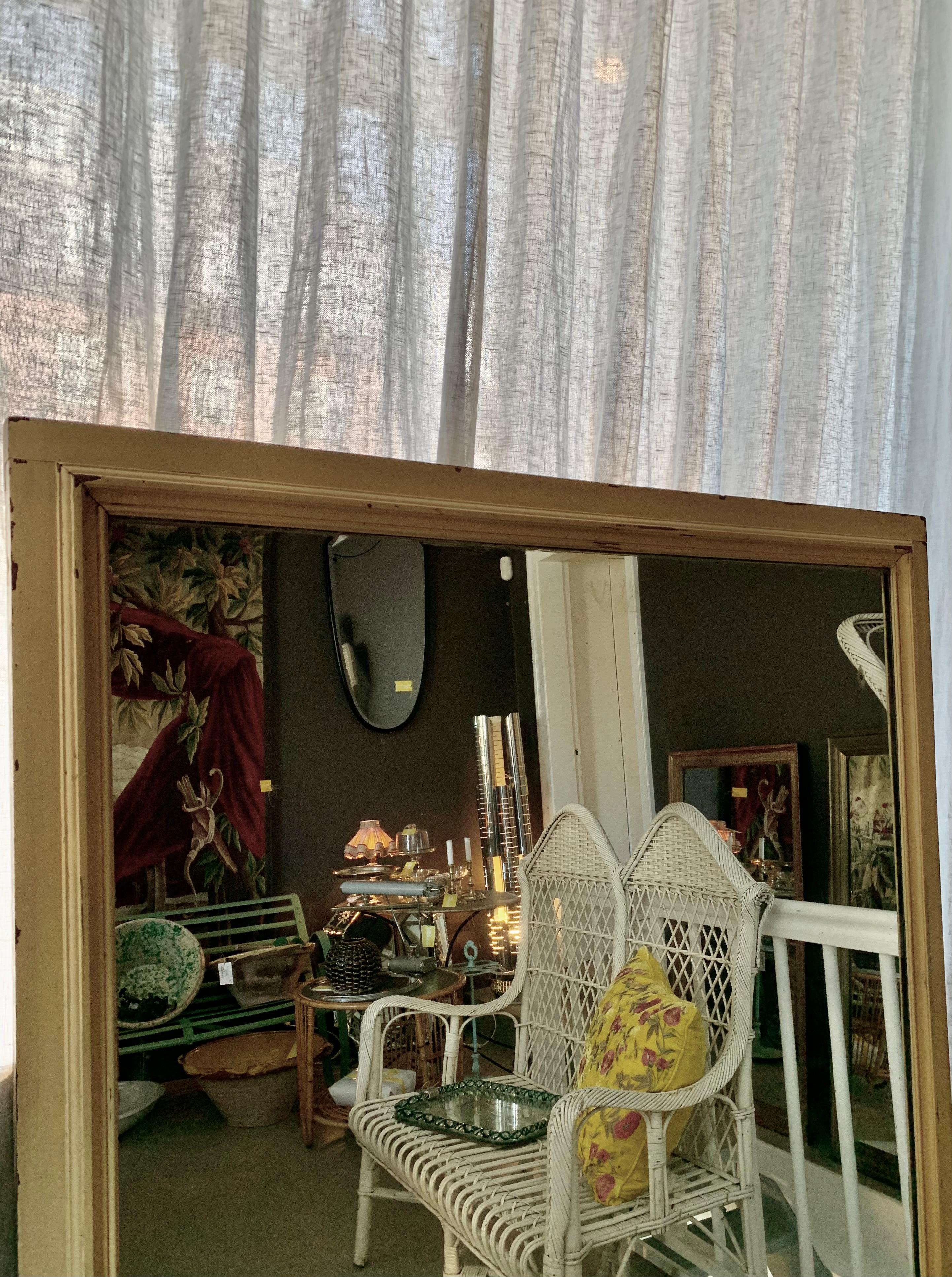 Large Antique Floor Mirror In Good Condition For Sale In Hellerup, DK