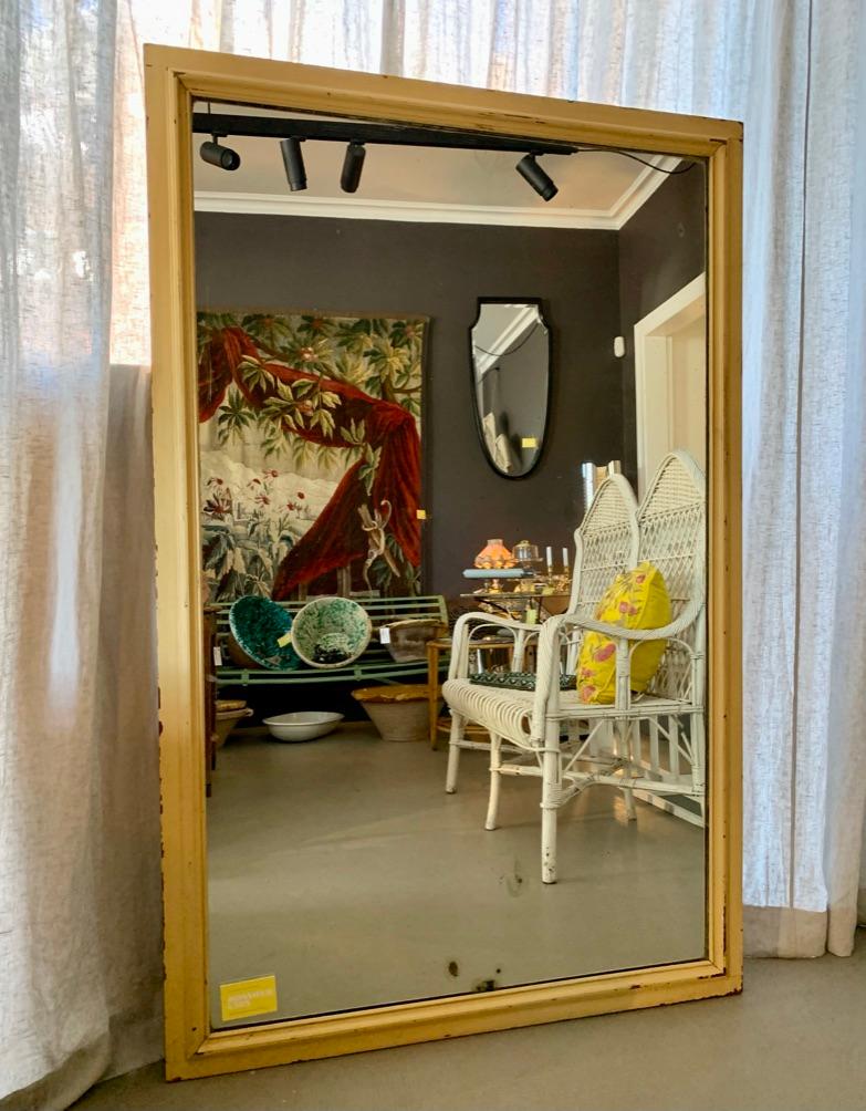 Early 20th Century Large Antique Floor Mirror For Sale