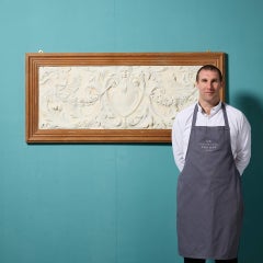 Large Antique Framed English Theatre Plaster Panel