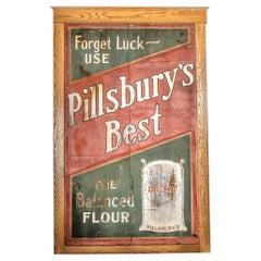 Gran cartel antiguo enmarcado Pillsbury's Best Flour