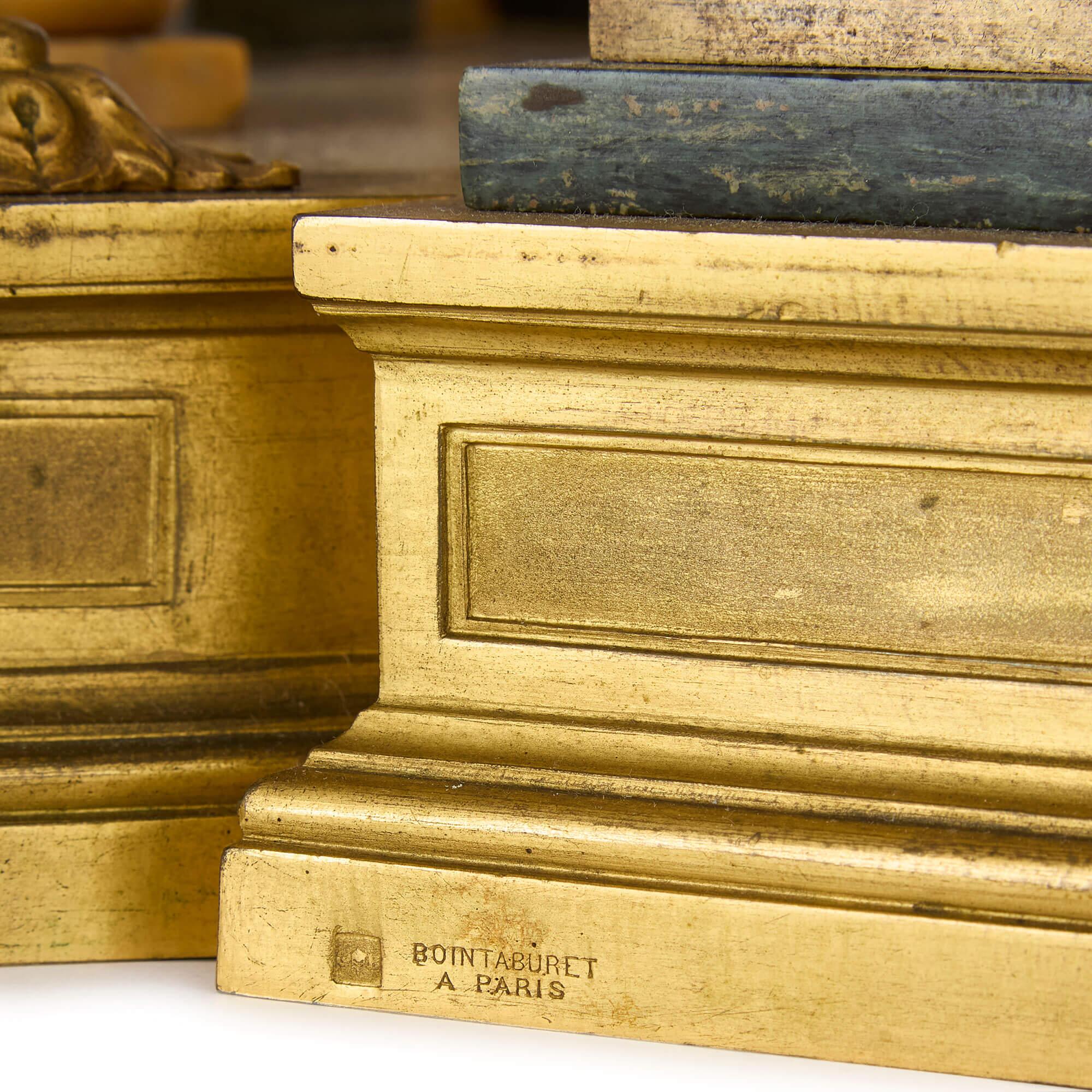 Großer antiker französischer architektonischer Garnituraufsatz Boin-Taburet im Angebot 2