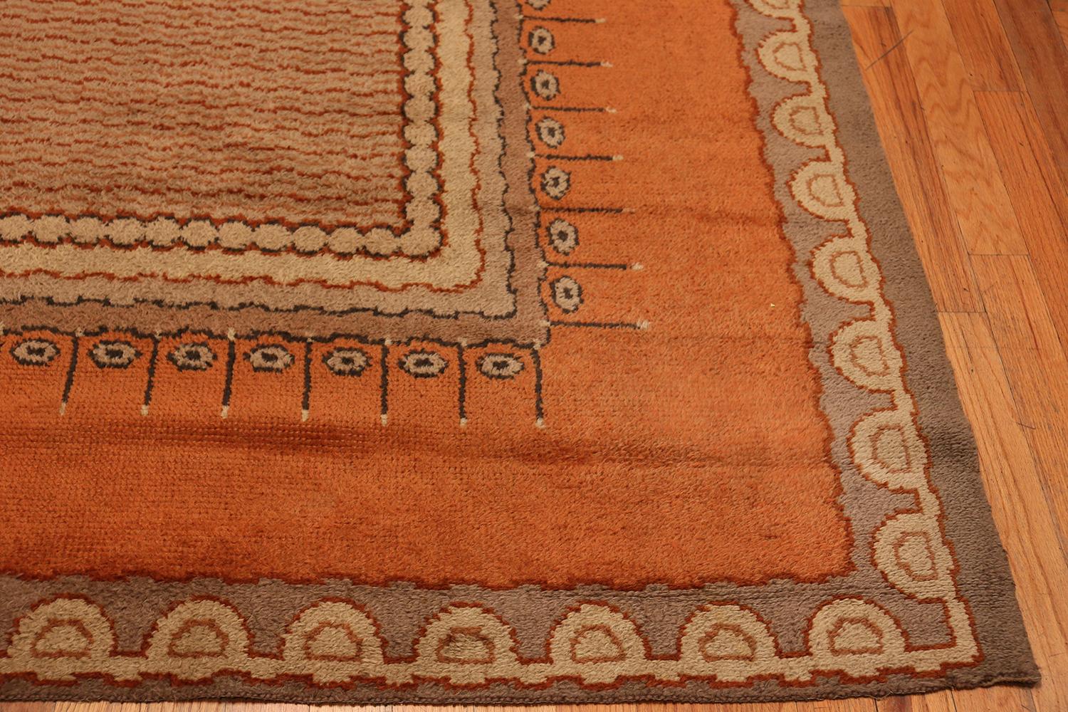 Wool Large Antique French Art Deco Rug. Size: 12 ft 10 in x 16 ft (3.91 m x 4.88 m)
