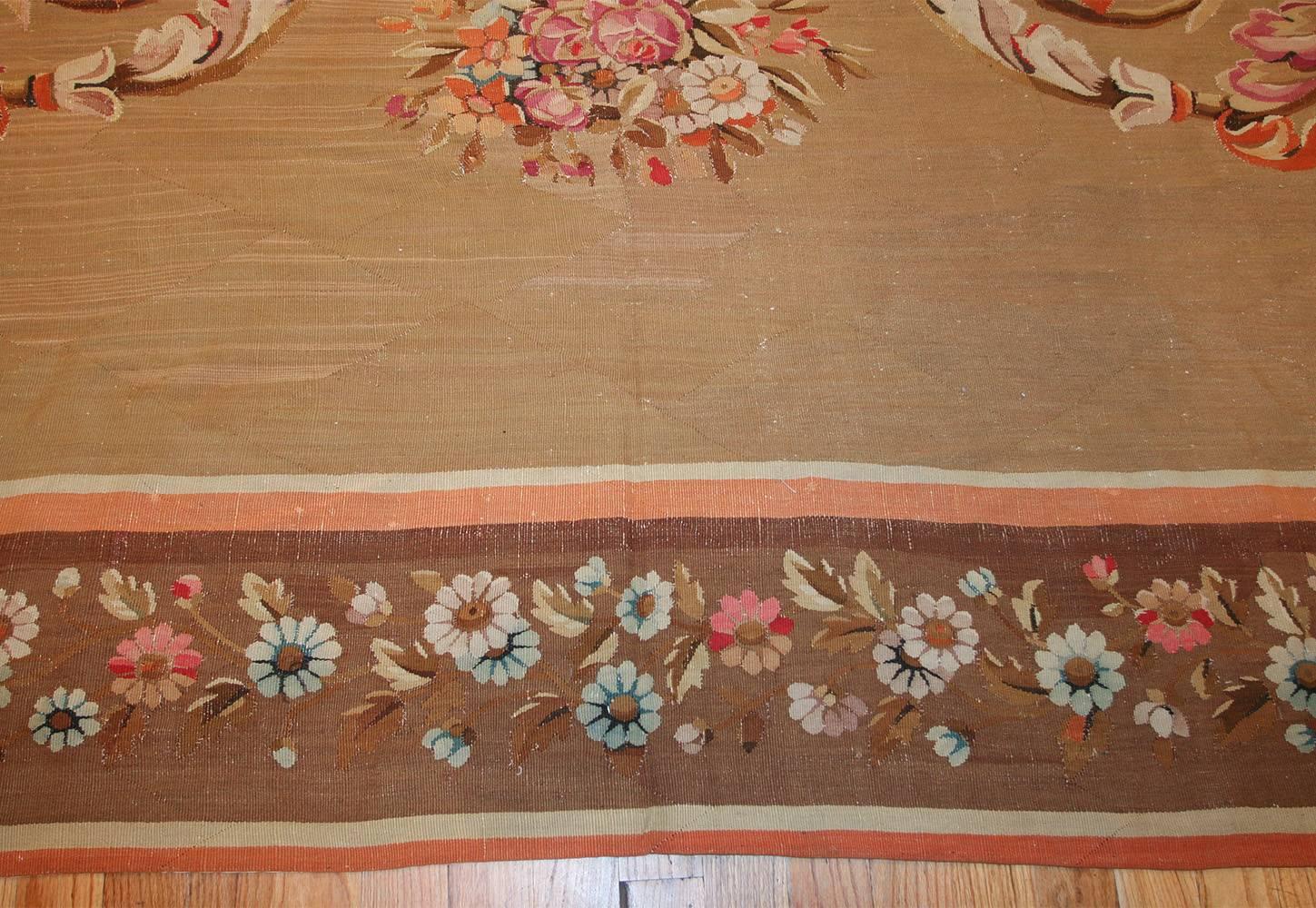 Nazmiyal Collection Antique French Aubusson Carpet. 15 ft 4 in x 16 ft ...