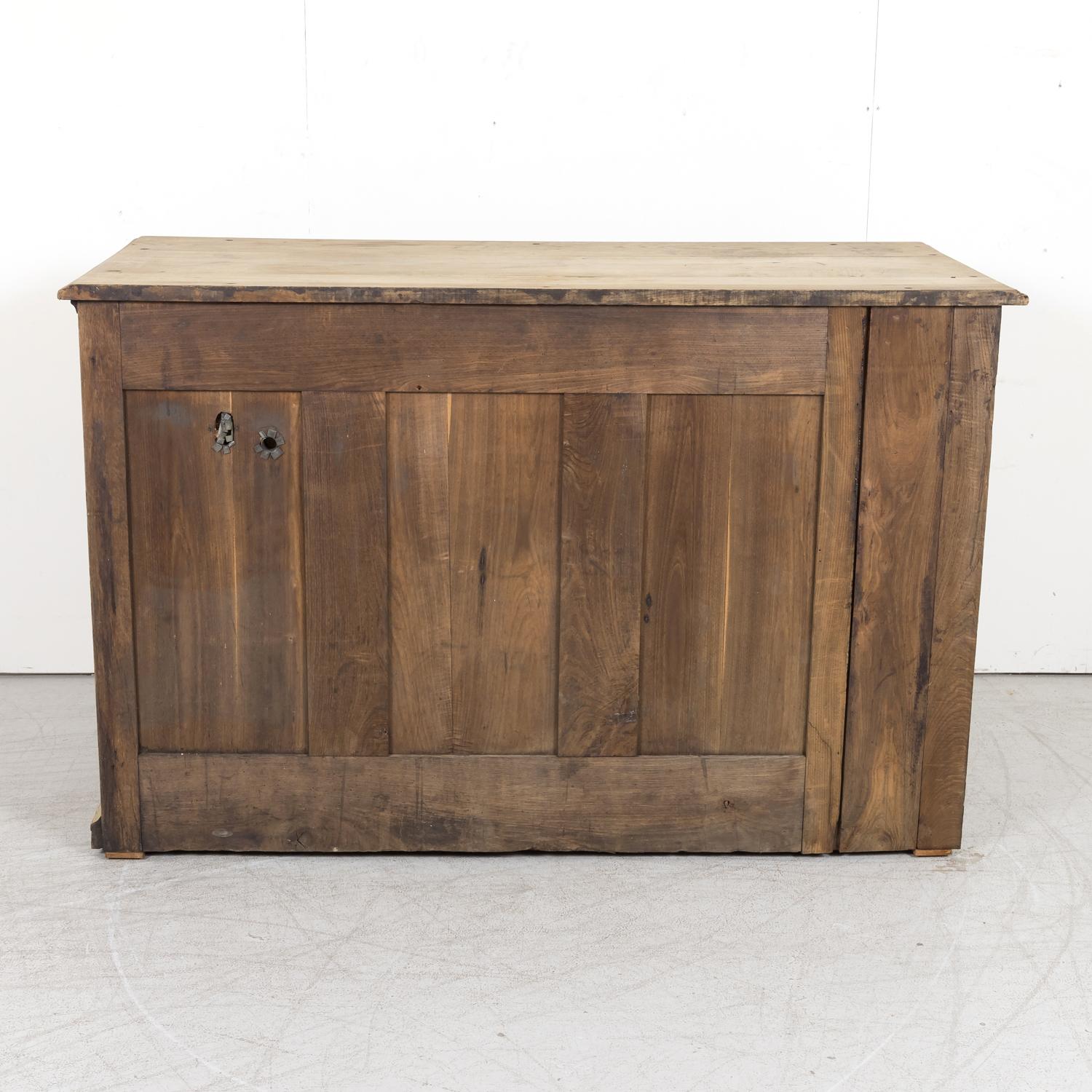 Large Antique French Bleached Oak Icebox Cabinet or Island 15
