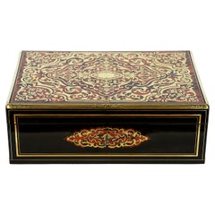 Large Antique French Boulle Napoleon III Marquetry Box
