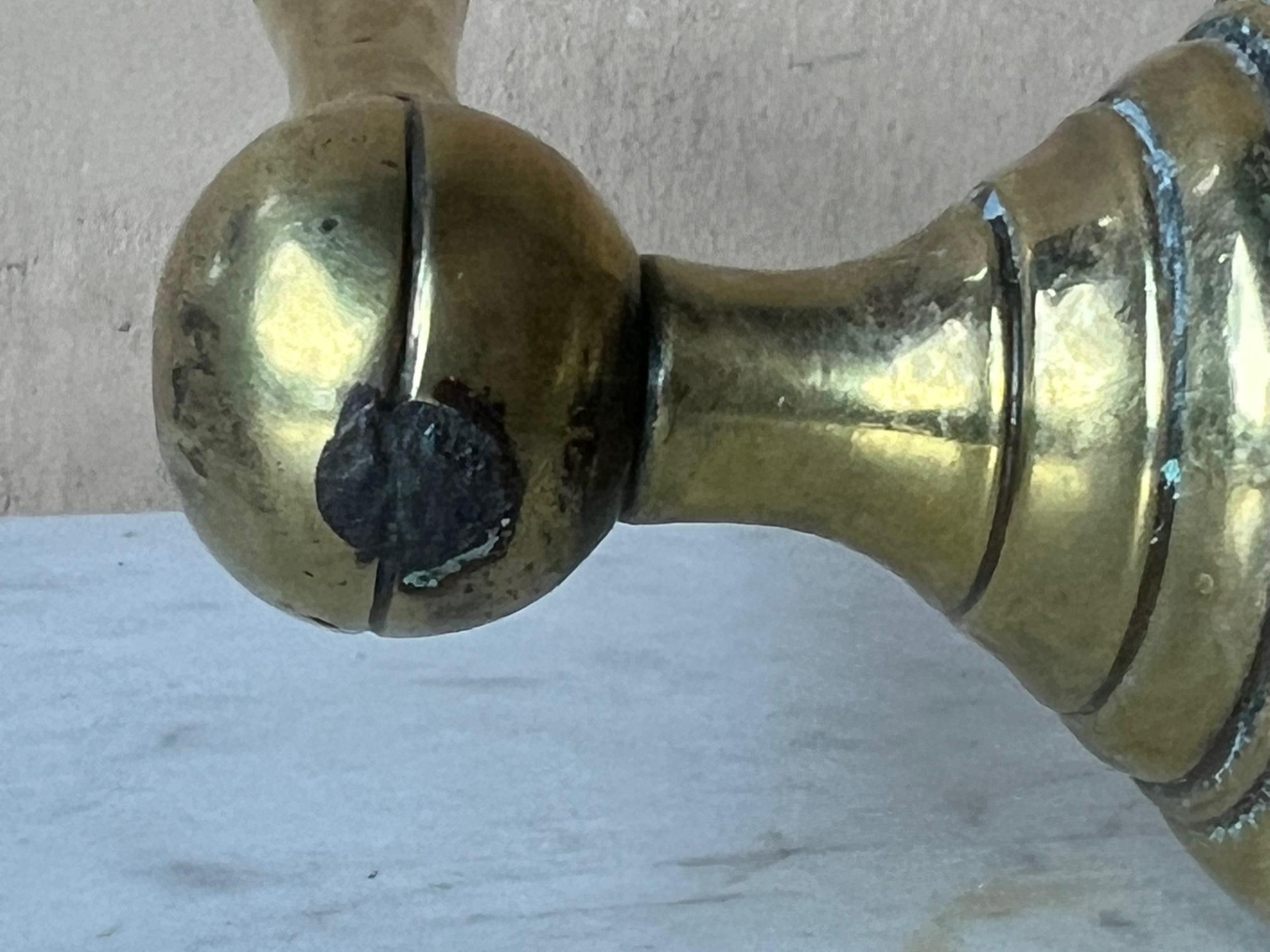 Large Antique French Brass Wall Faucet 4