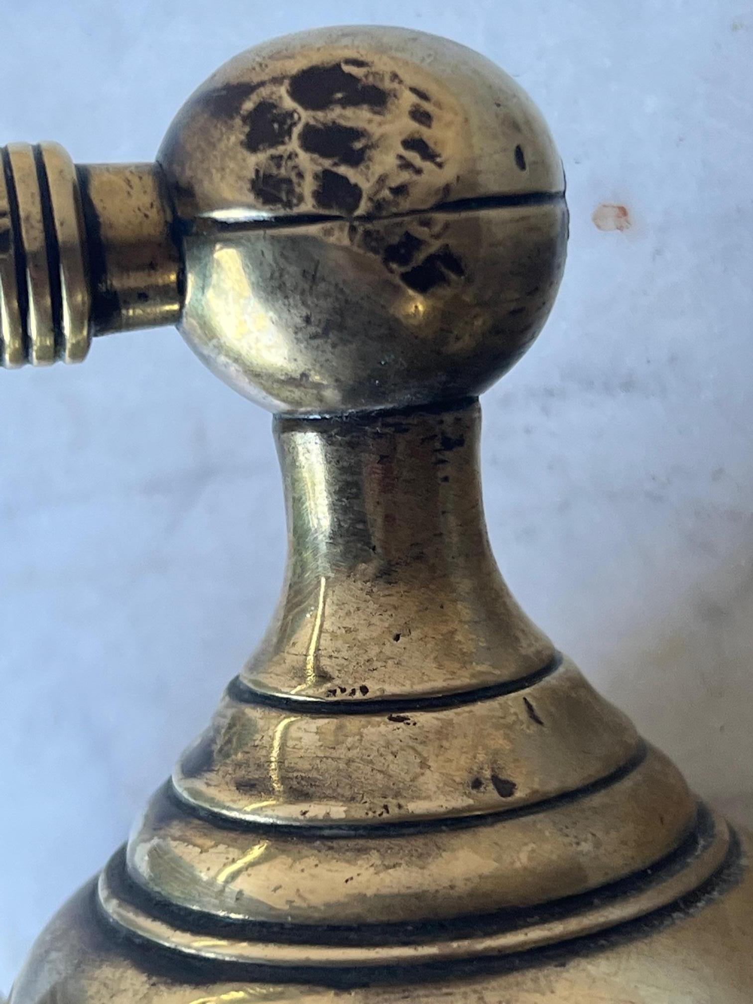 Cast Large Antique French Brass Wall Faucet
