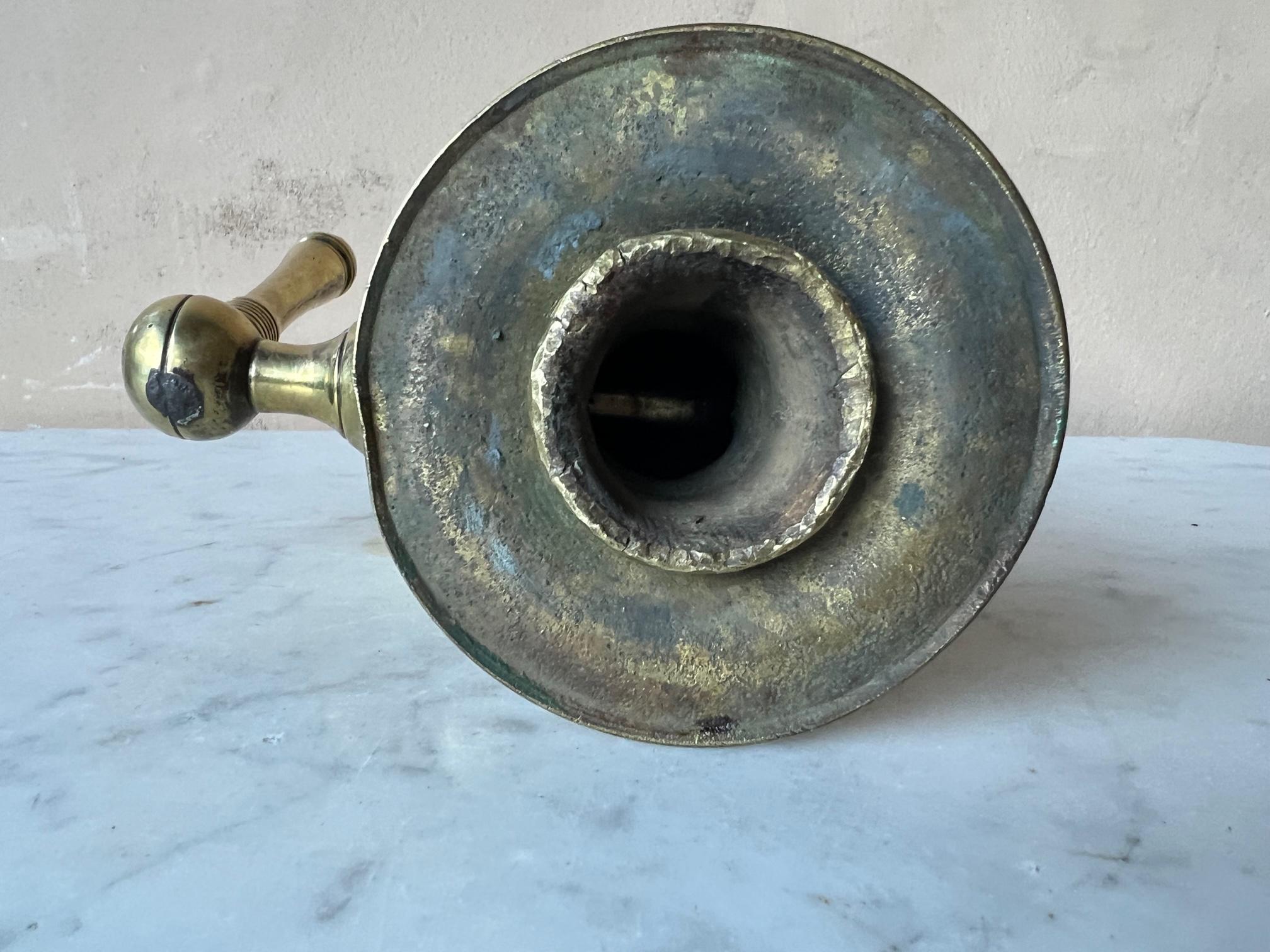 Large Antique French Brass Wall Faucet 2