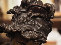 Large Antique French Bronze Statue "La Mélodie", Gaudez and Belleuse