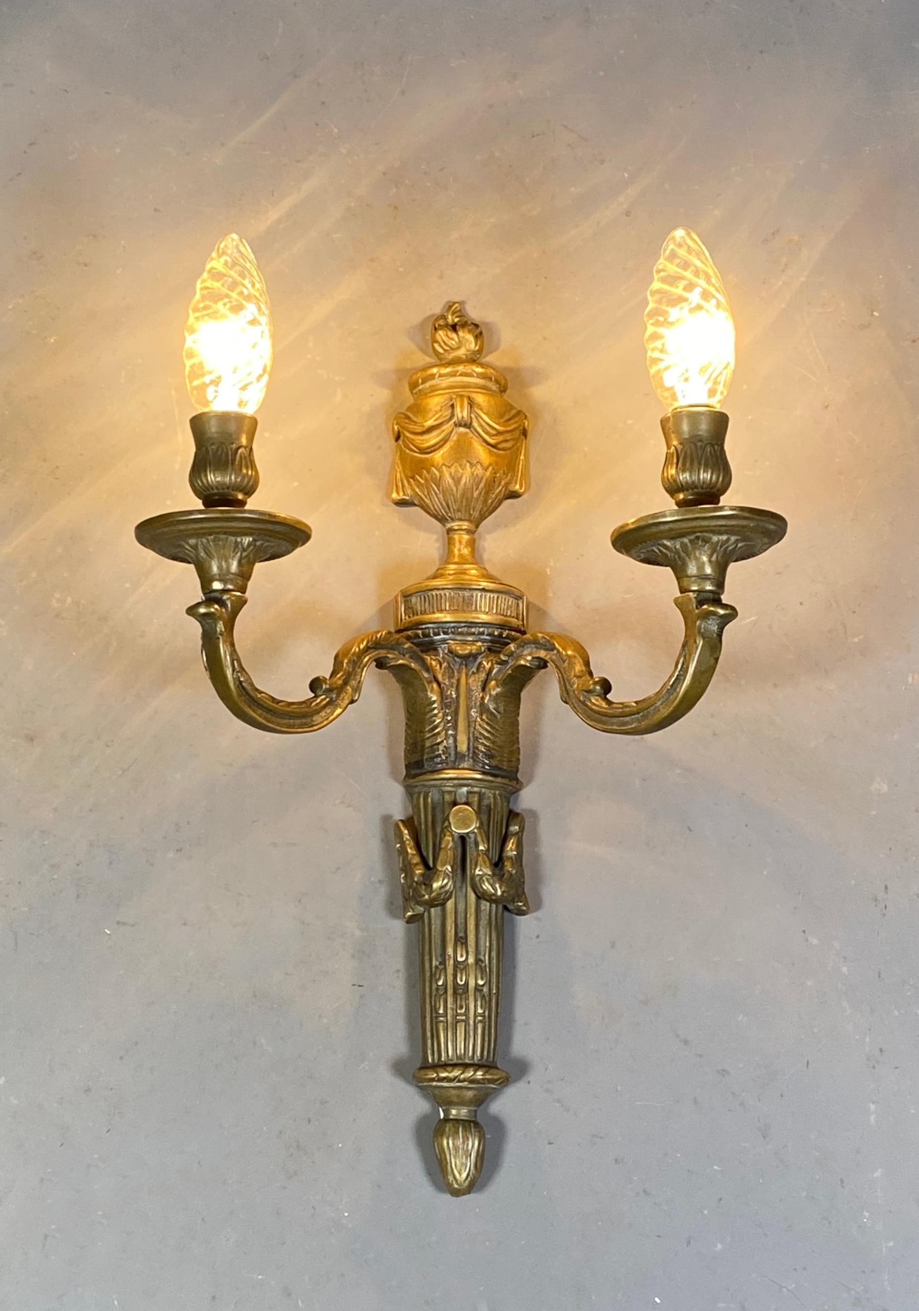 19th Century Large Antique French Bronze Wall Sconce Napoleon III For Sale