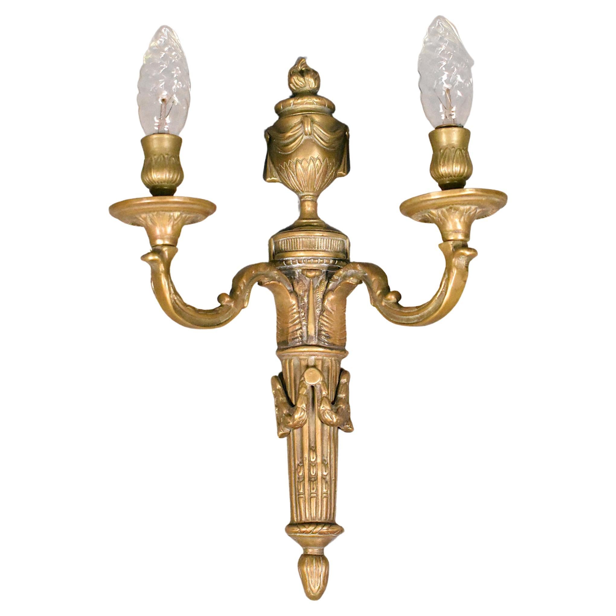 Large Antique French Bronze Wall Sconce Napoleon III For Sale