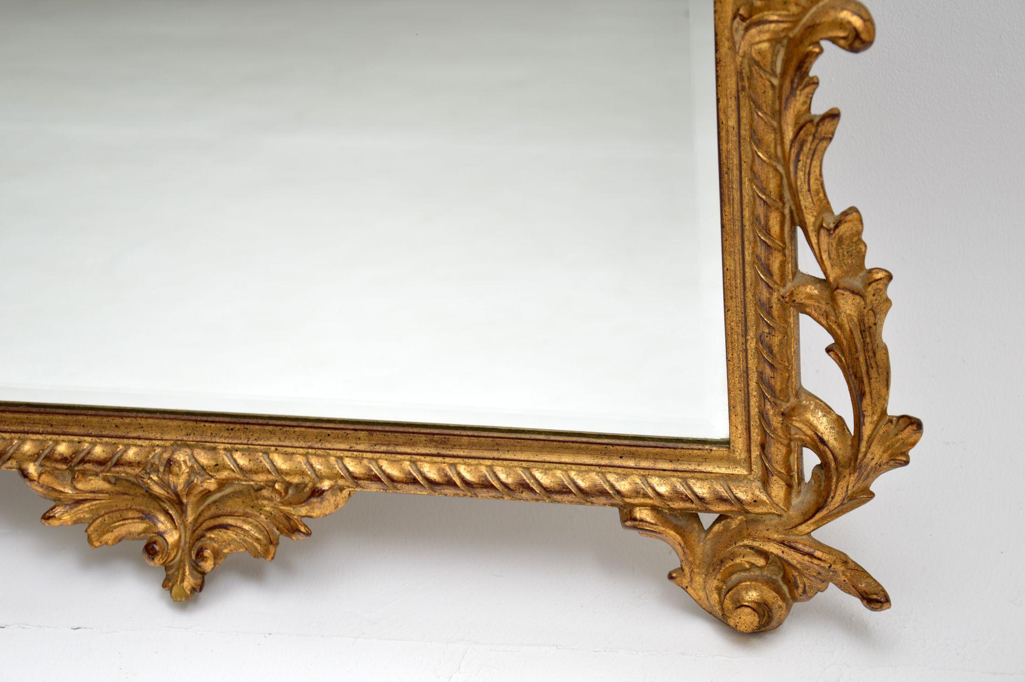 Large Antique French Carved Gilt Wood Mirror 4