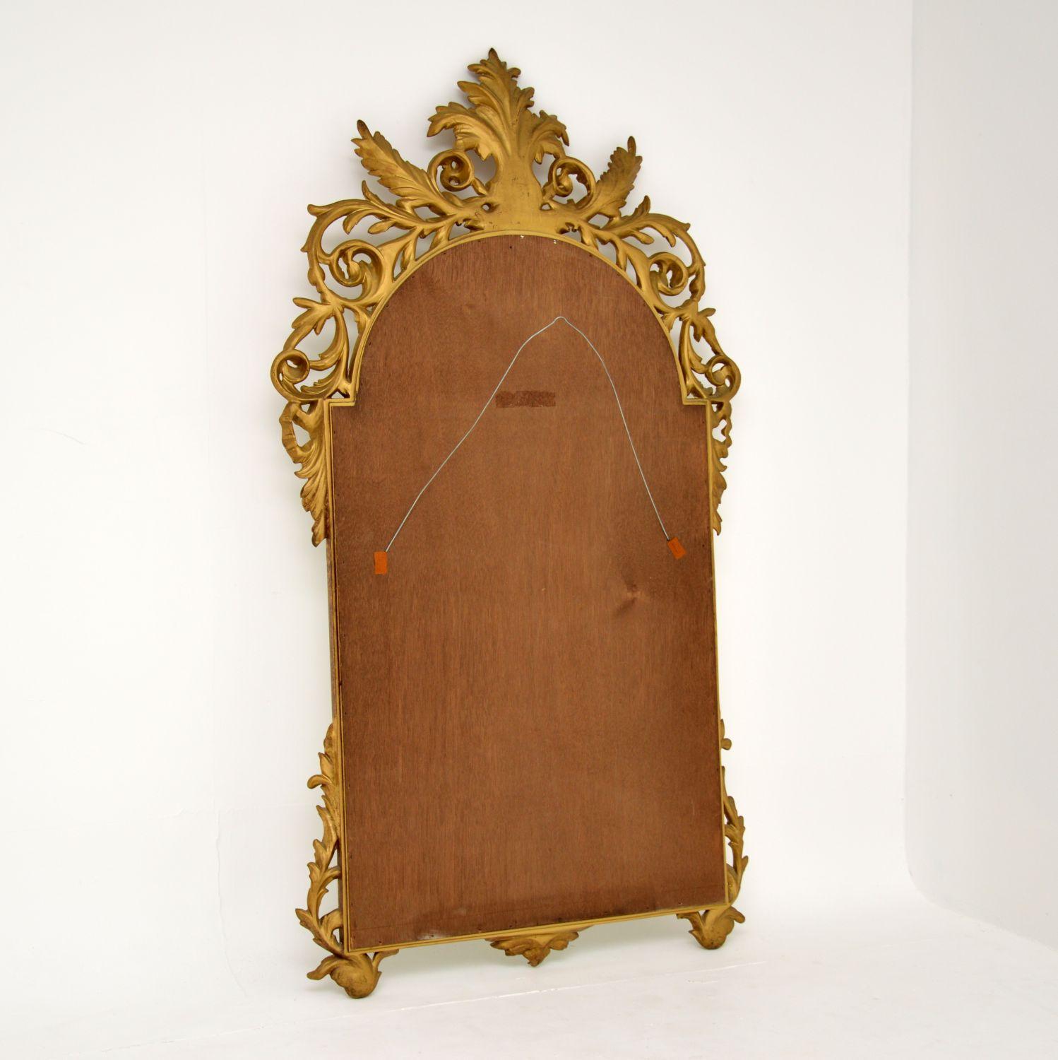 Large Antique French Carved Gilt Wood Mirror 5