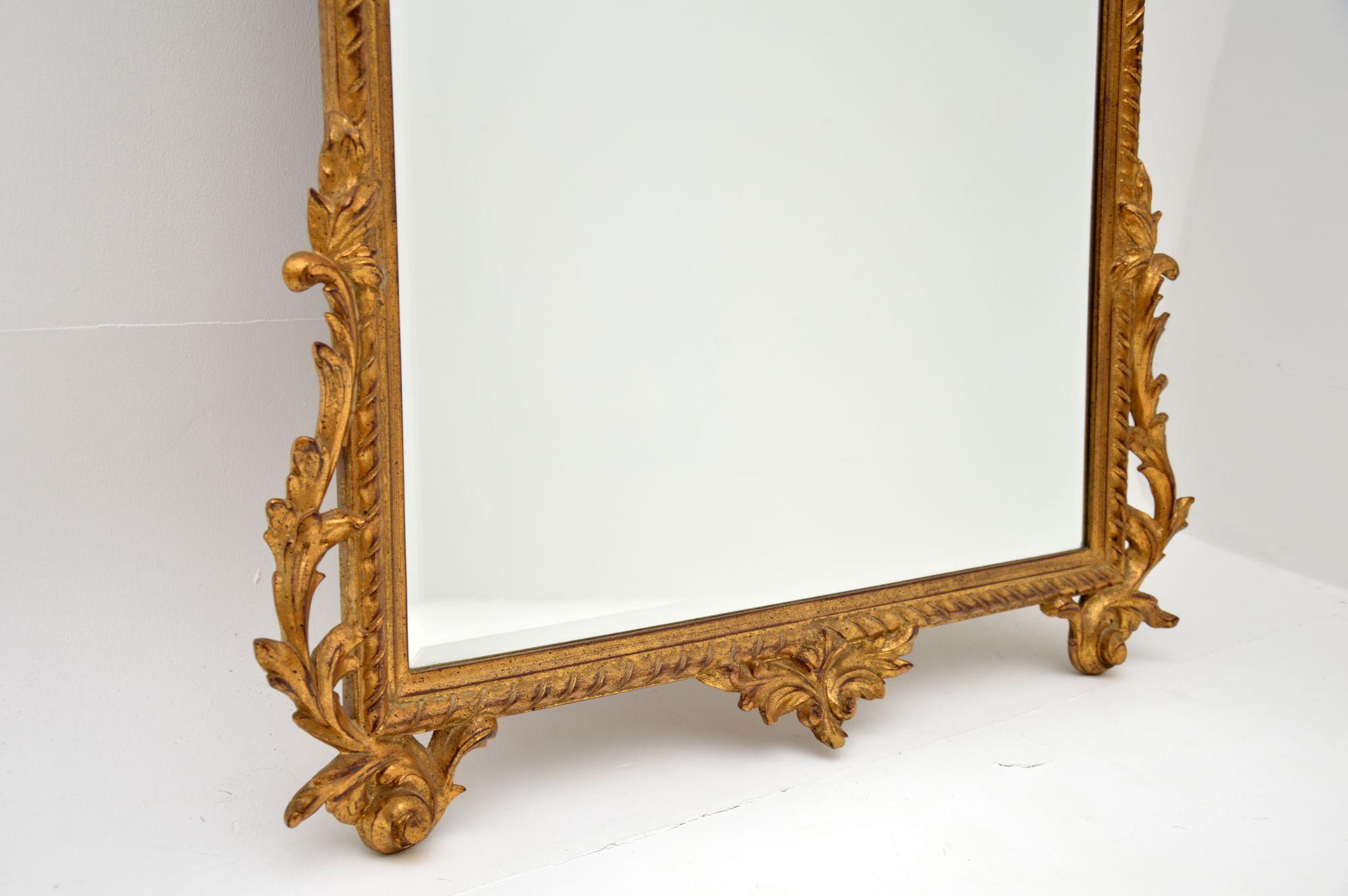 Large Antique French Carved Gilt Wood Mirror 2
