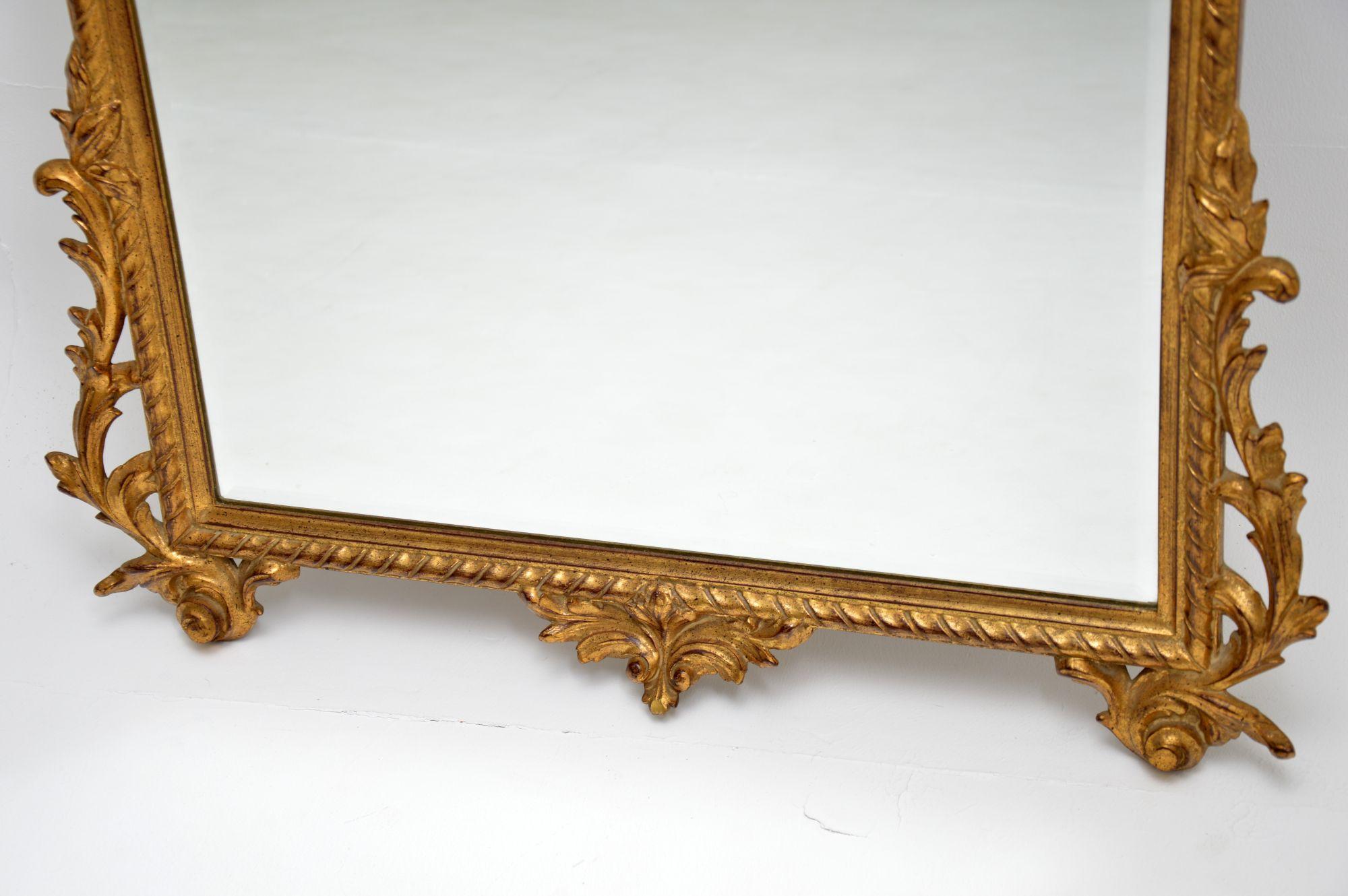 Large Antique French Carved Gilt Wood Mirror 3