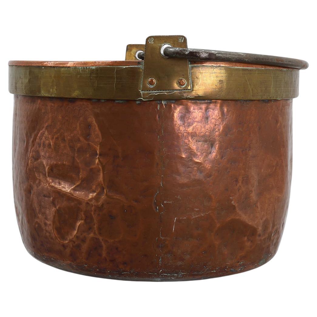 Large Antique French Copper Kettle, France circa 1900 For Sale
