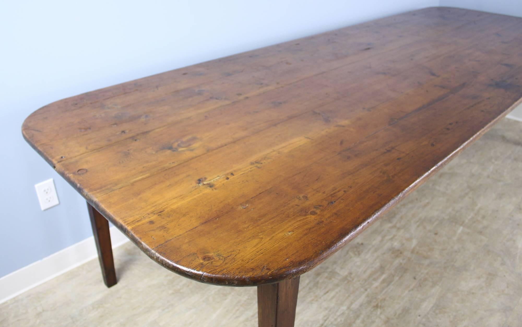 Pine Large Antique French Country Farm Table