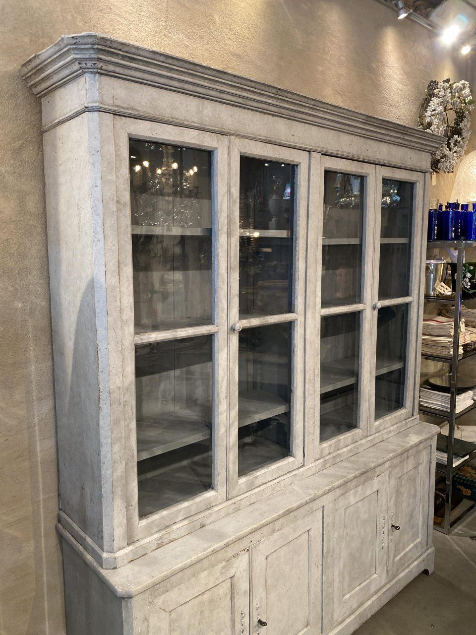 Large Antique French Display Cabinet / Tallboy In Good Condition In Copenhagen K, DK