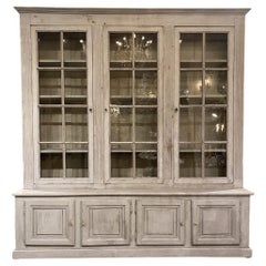 Large Antique French Display Cabinet / Tallboy