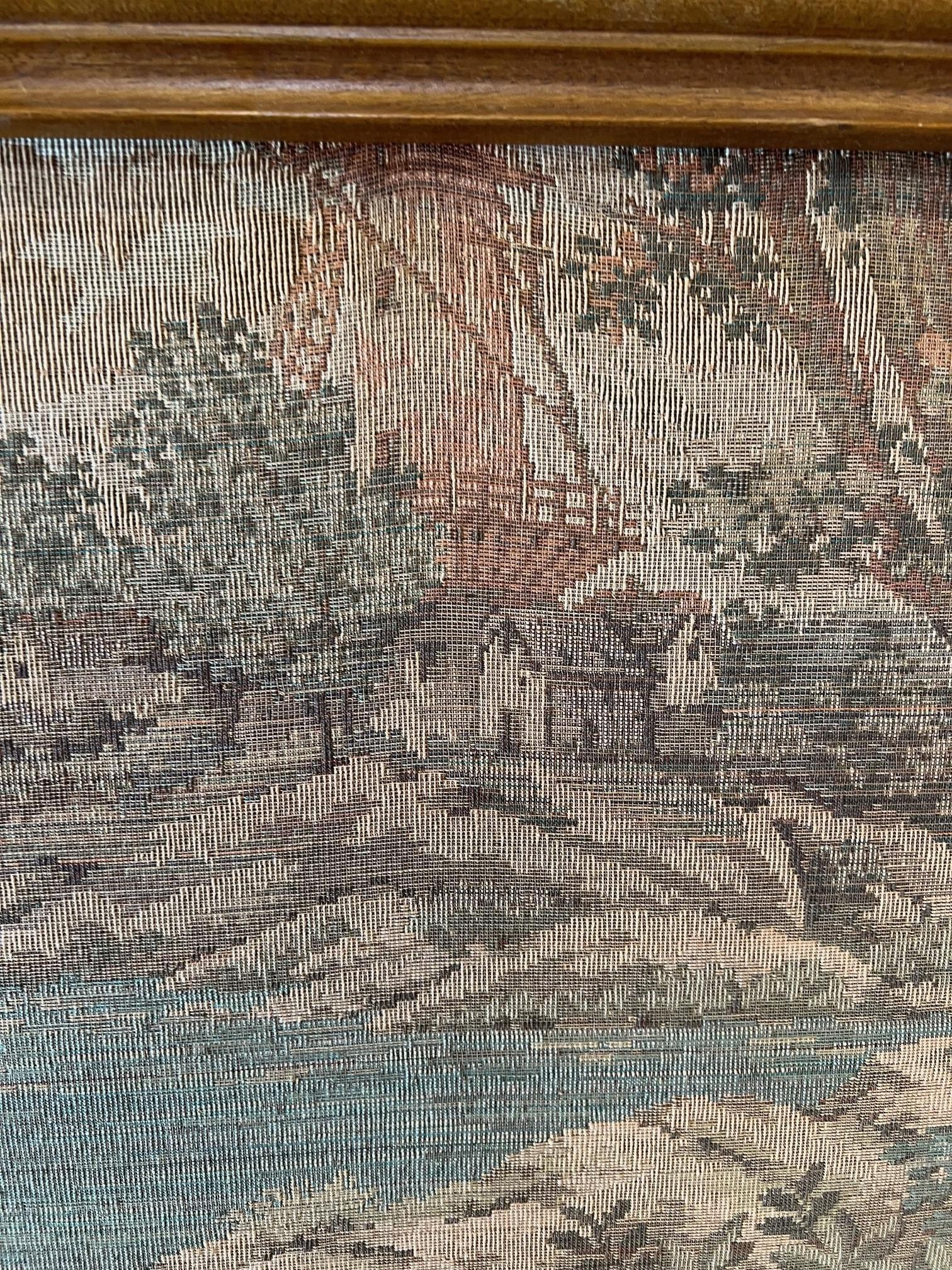 Large Antique French Embroidered Tapestry For Sale 9