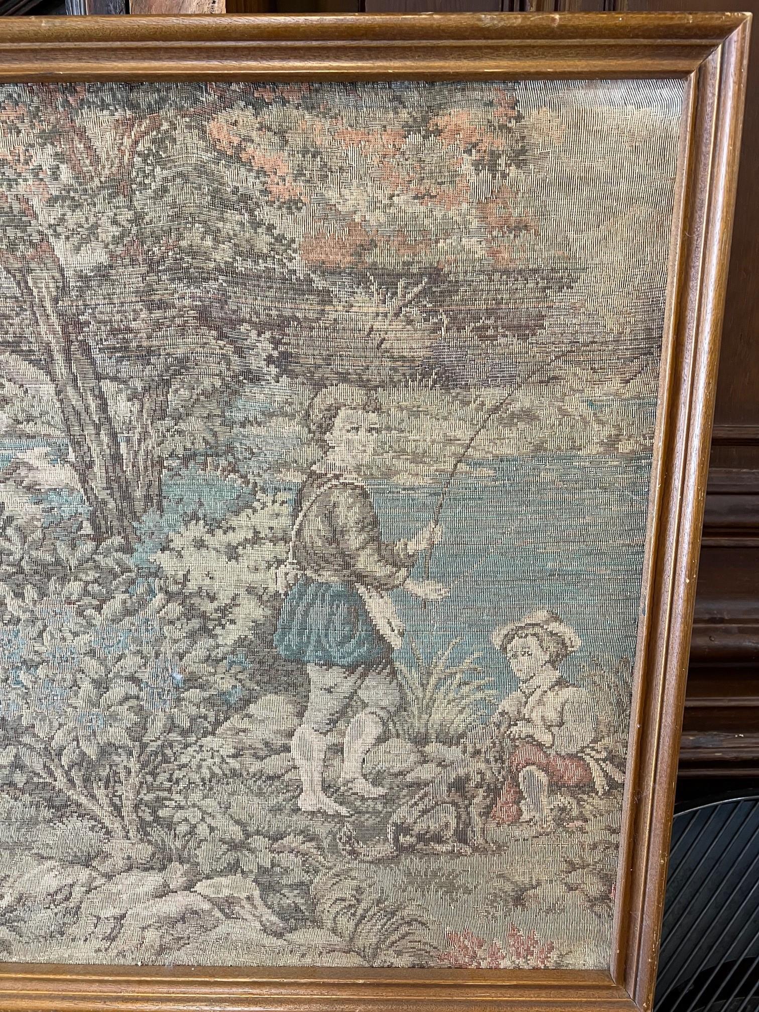 Large Antique French Embroidered Tapestry For Sale 3