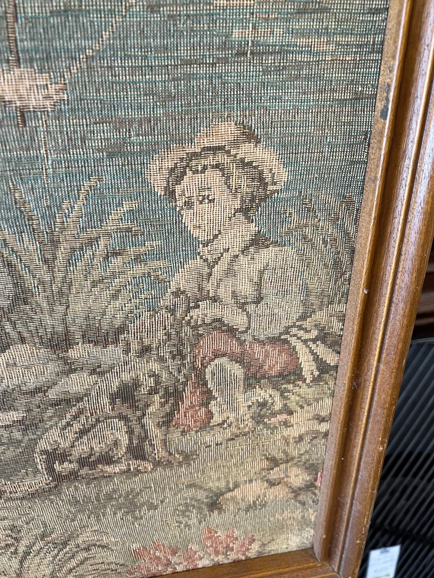 Large Antique French Embroidered Tapestry For Sale 4
