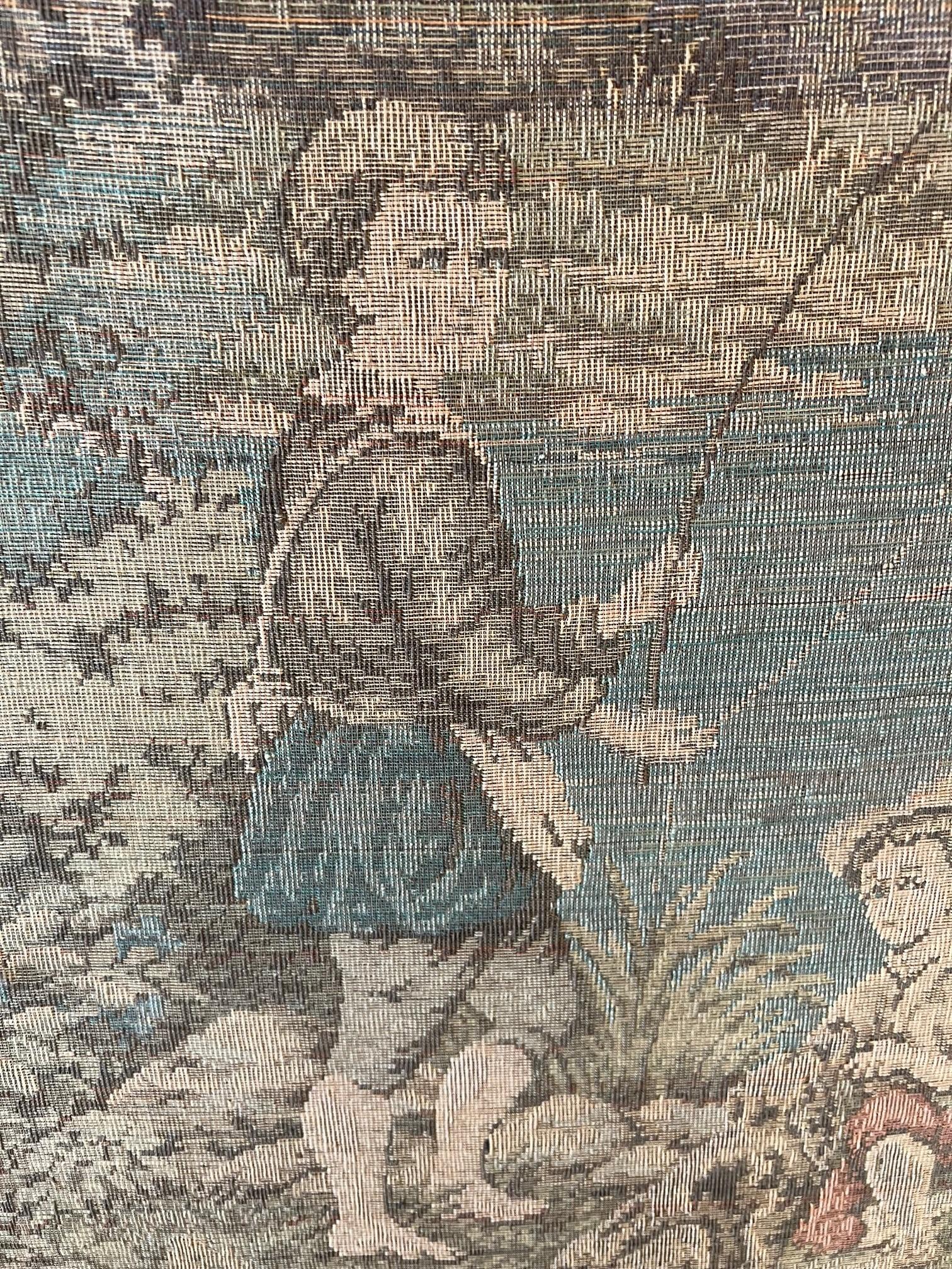 Large Antique French Embroidered Tapestry For Sale 5
