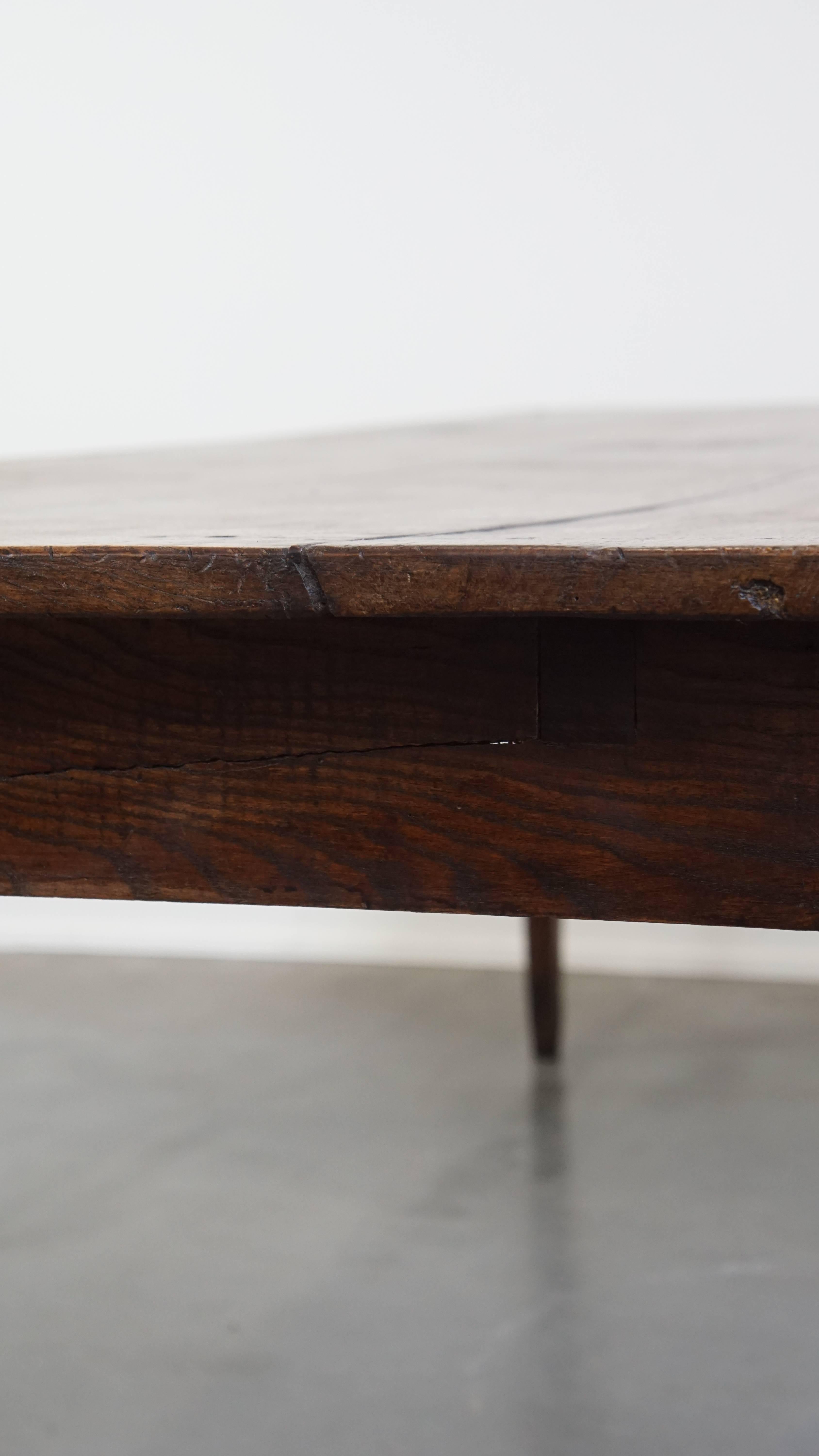 Large Antique French Farmhouse Dining Table for 6 to 8 People For Sale 8