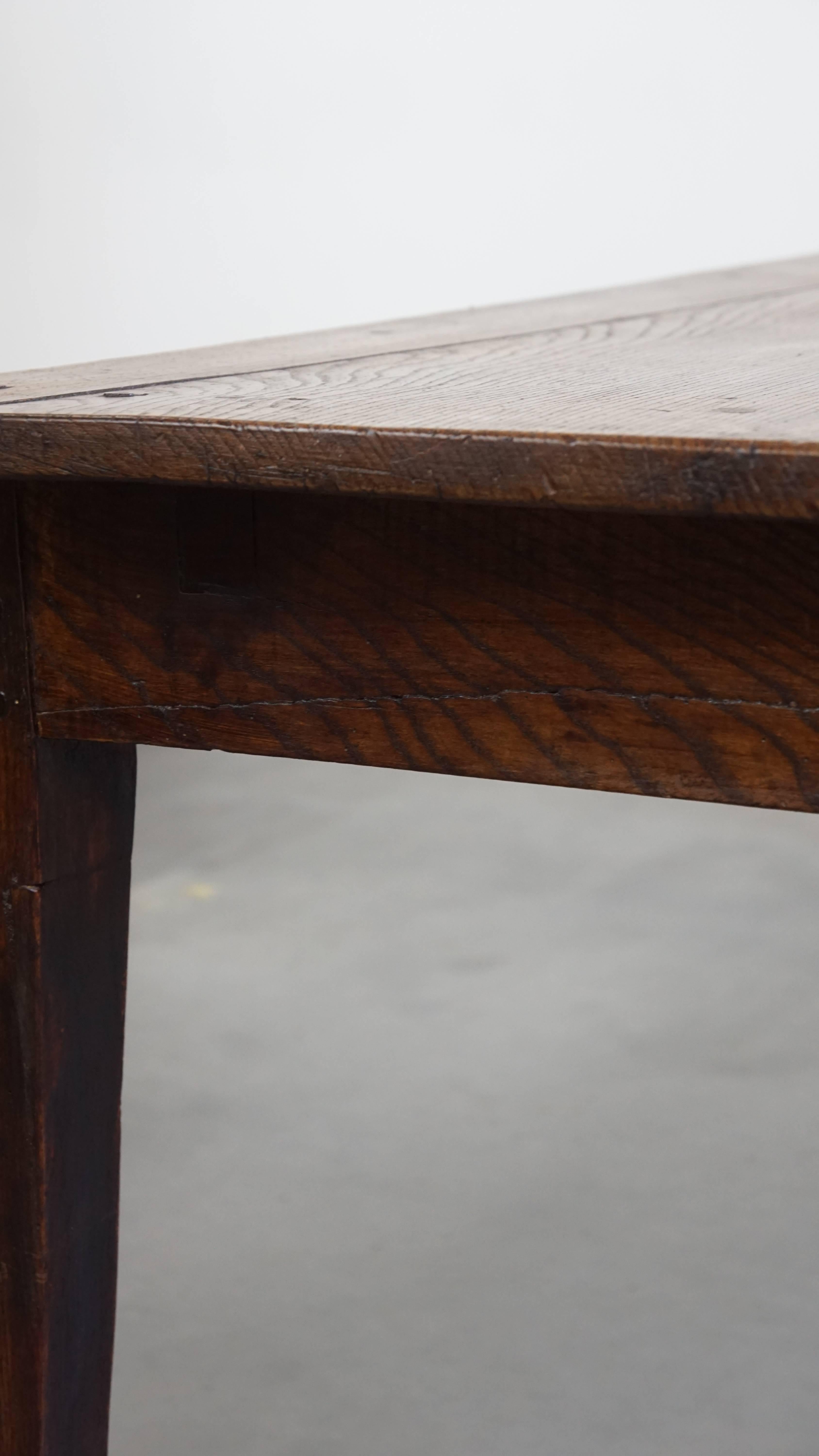 Large Antique French Farmhouse Dining Table for 6 to 8 People For Sale 9