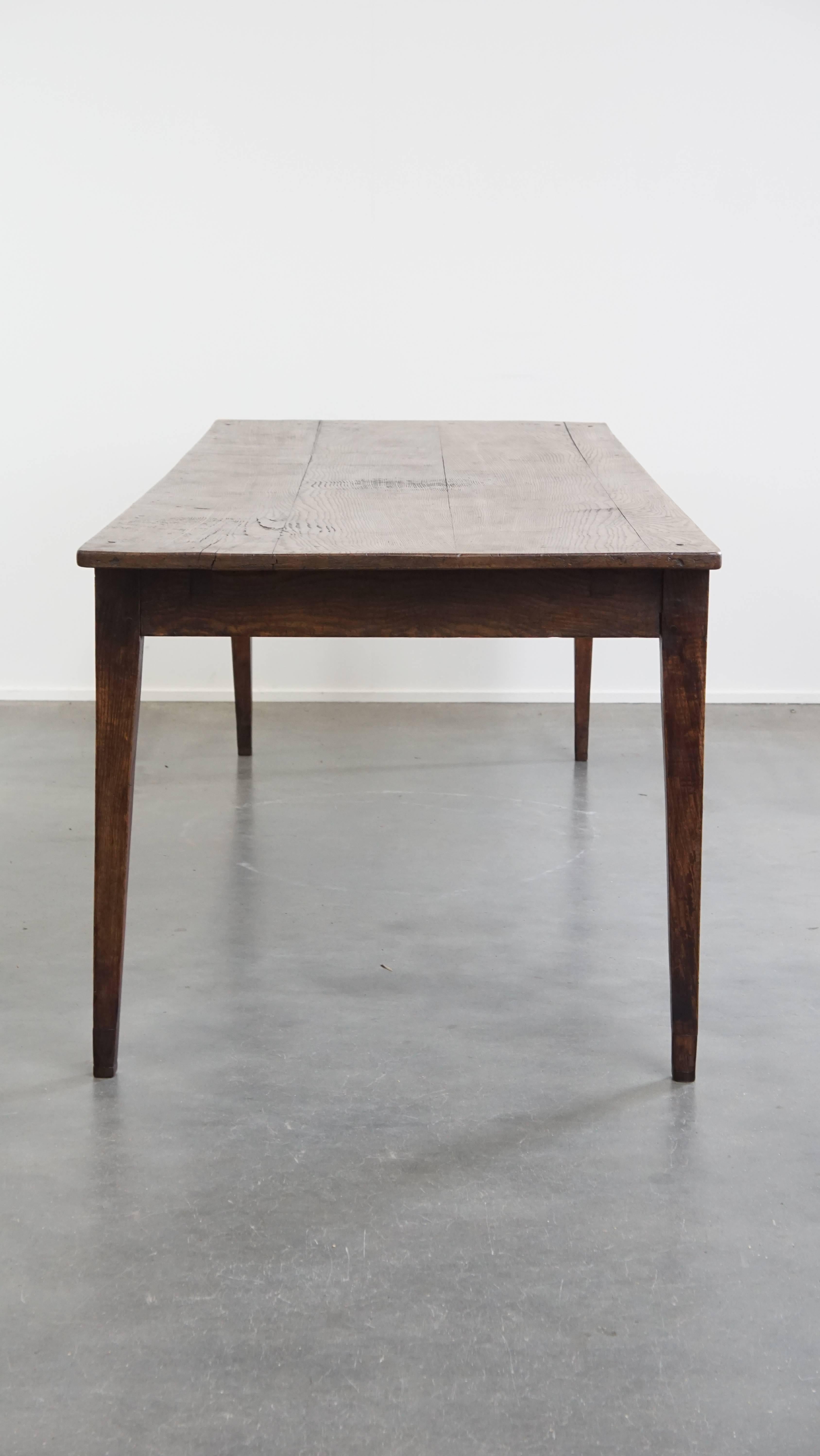 Classical Roman Large Antique French Farmhouse Dining Table for 6 to 8 People For Sale