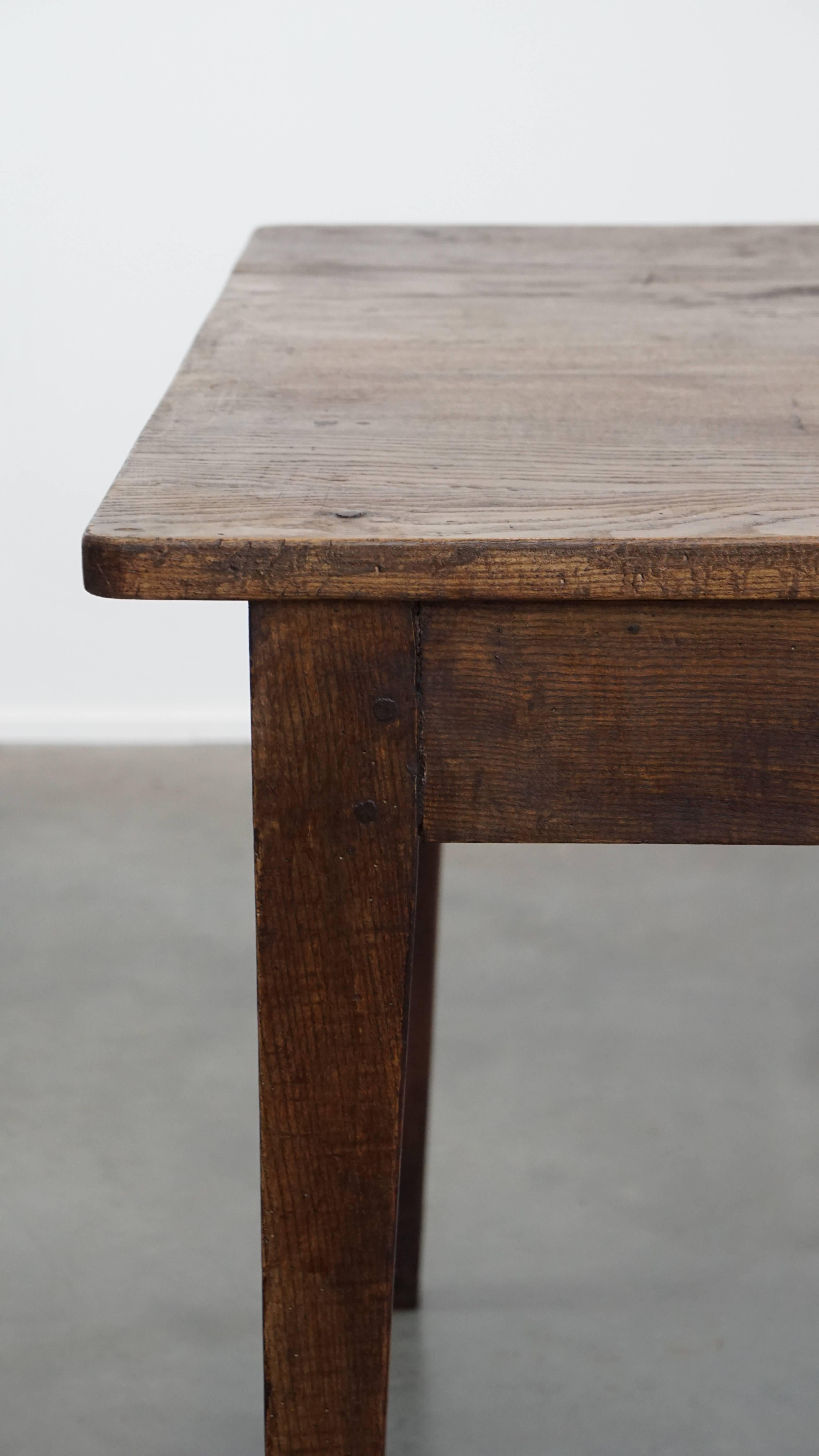 19th Century Large Antique French Farmhouse Dining Table for 6 to 8 People For Sale