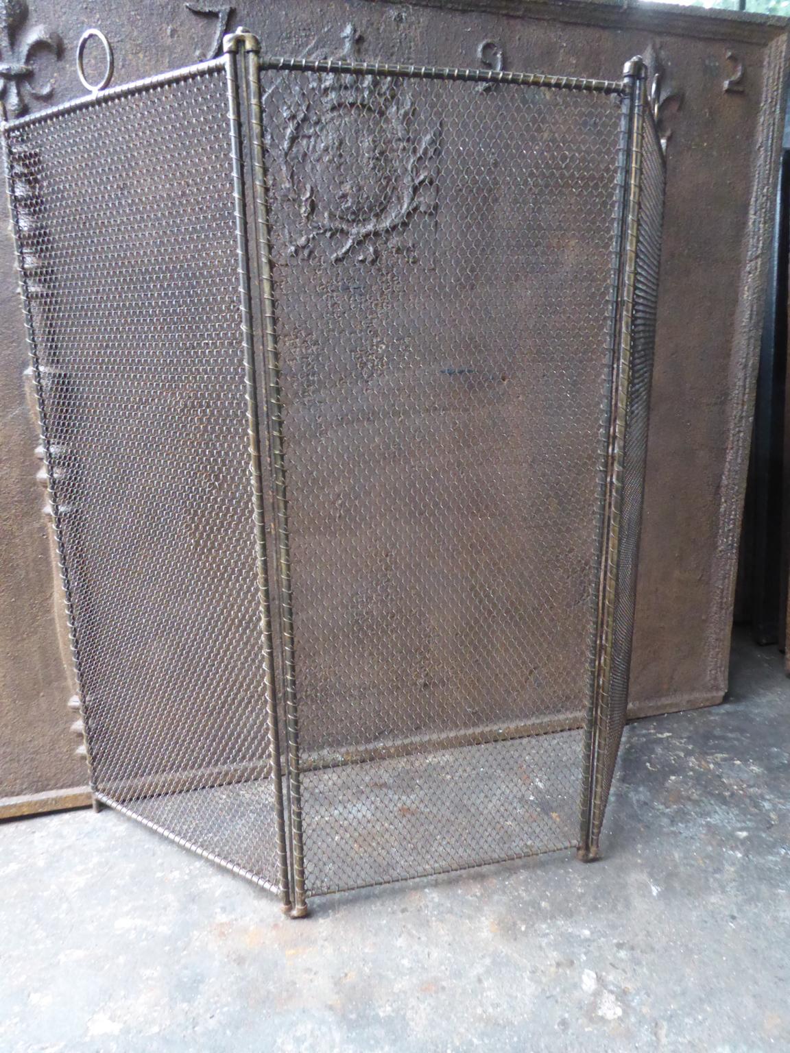 Large Antique French Fireplace Screen, Napoleon III, 19th Century 6