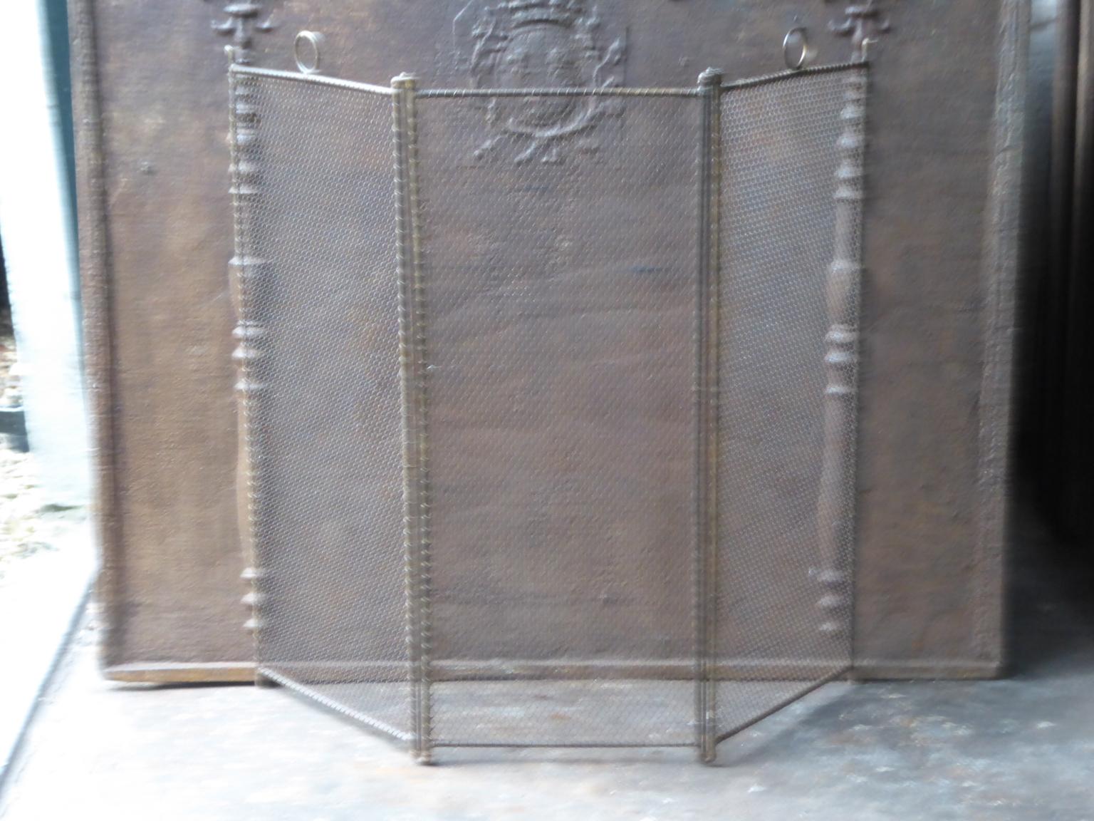 Large Antique French Fireplace Screen, Napoleon III, 19th Century 1