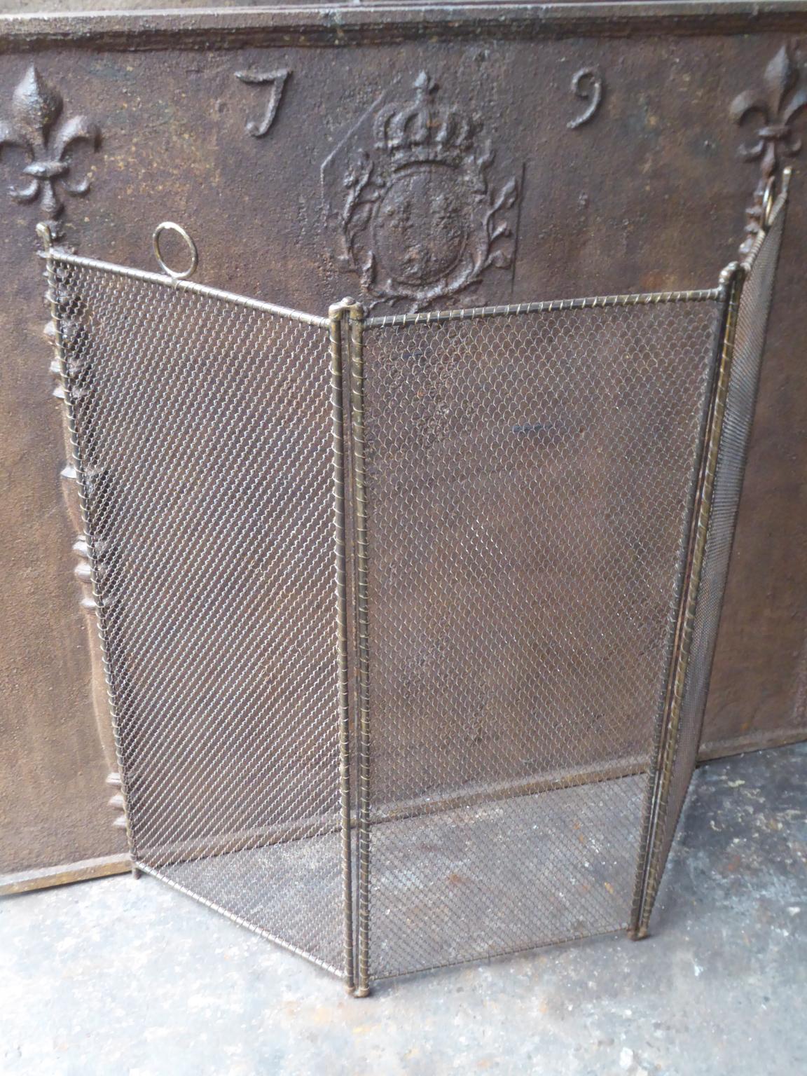 Large Antique French Fireplace Screen, Napoleon III, 19th Century 2