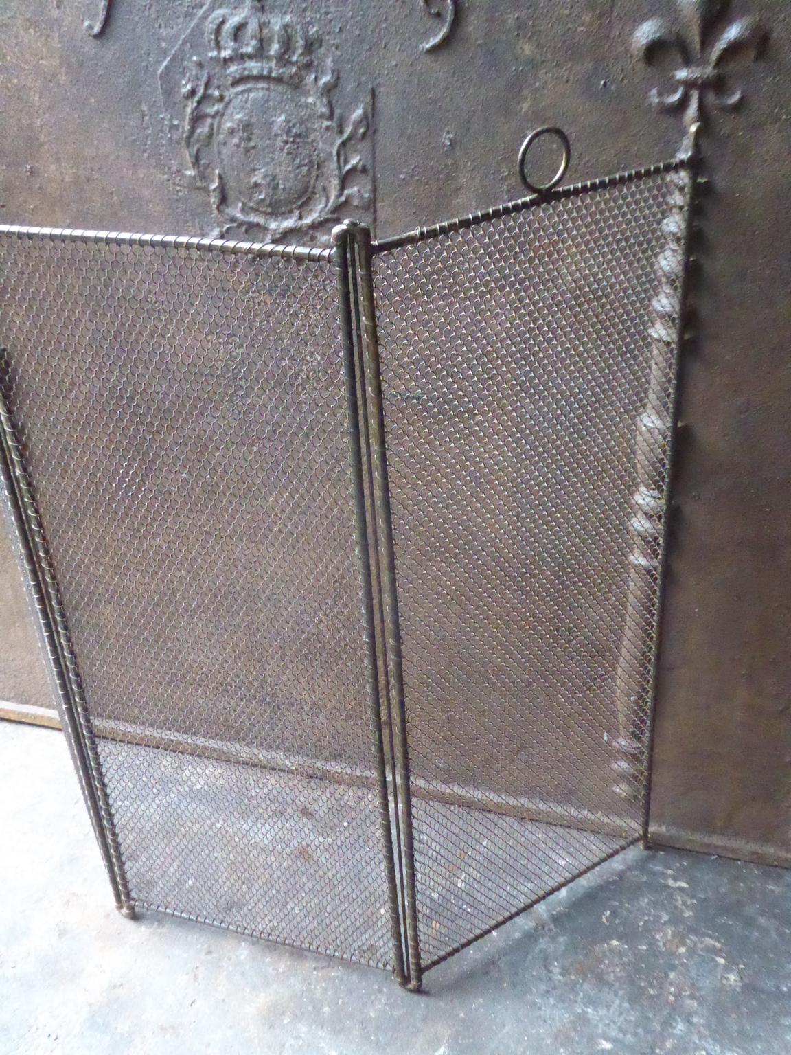 Large Antique French Fireplace Screen, Napoleon III, 19th Century 3